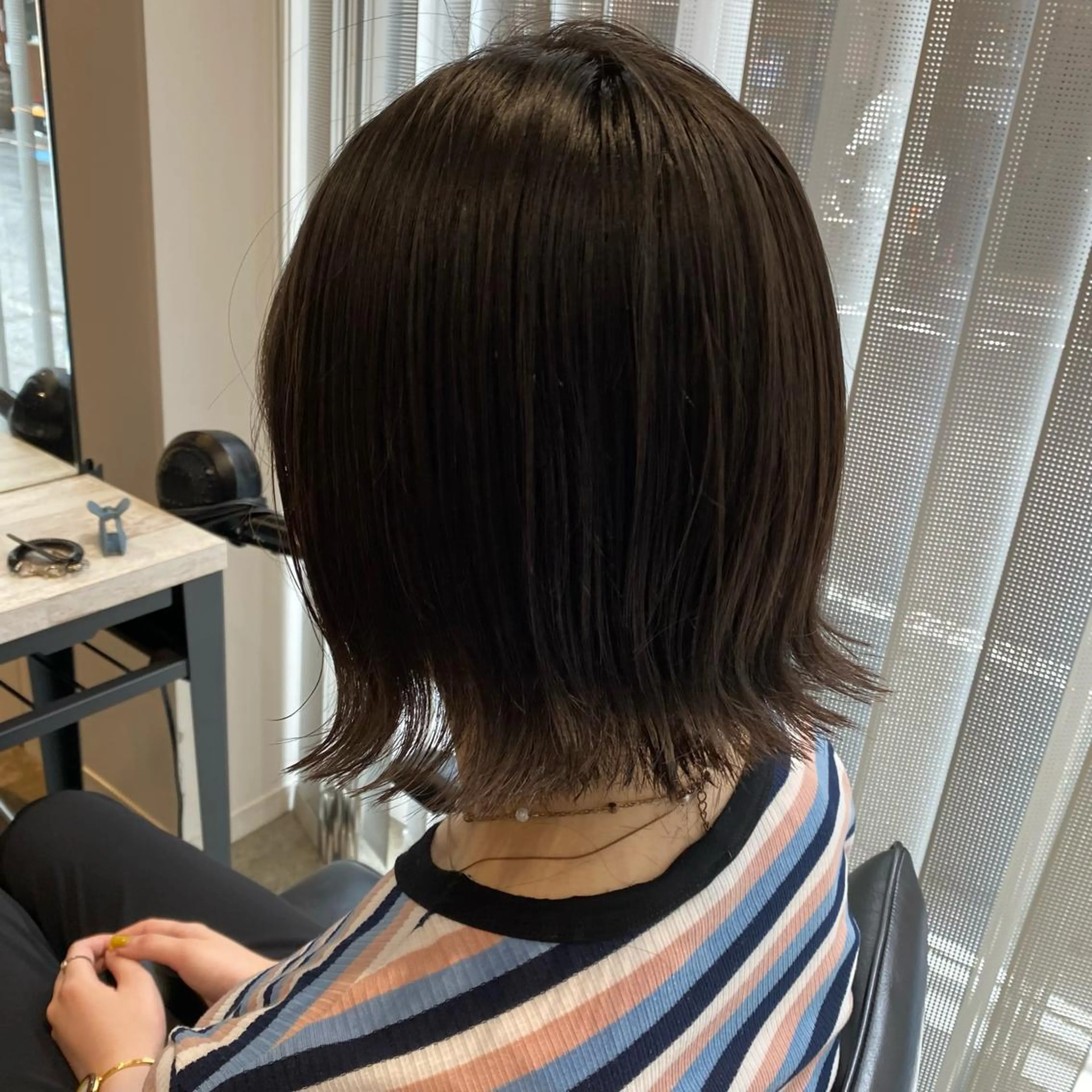 ショート カラー ボブ 外ハネヘア 増子 祐太朗のヘアスタイル