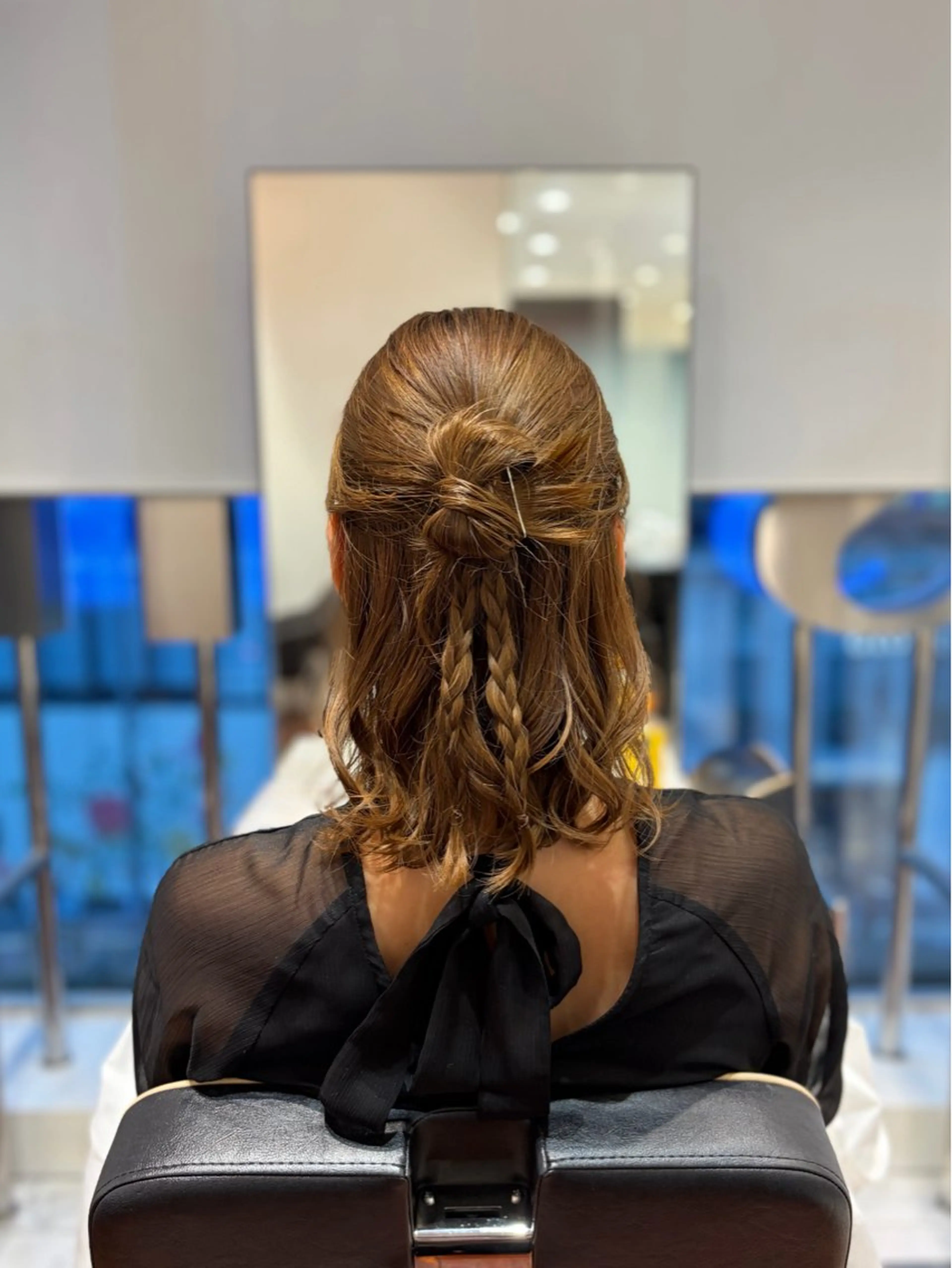 ヘアアレンジ ハーフアップ 結婚式・ブライダル ヘアセット 🌸銀座No.1パー マ🌸いでいあやのヘアスタイル