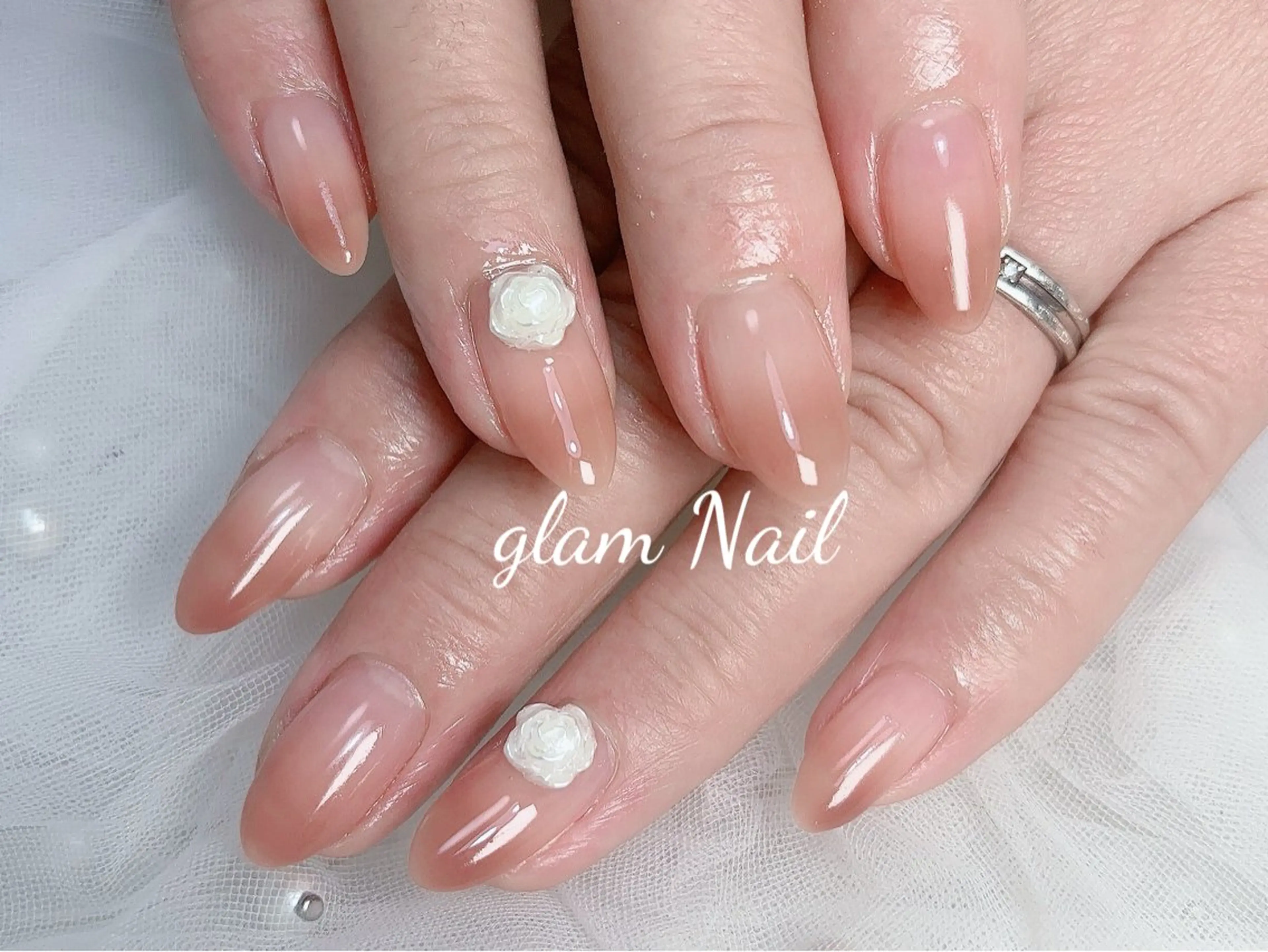 ネイル エツメ💅 長さだし🎀デザインのネイルデザイン