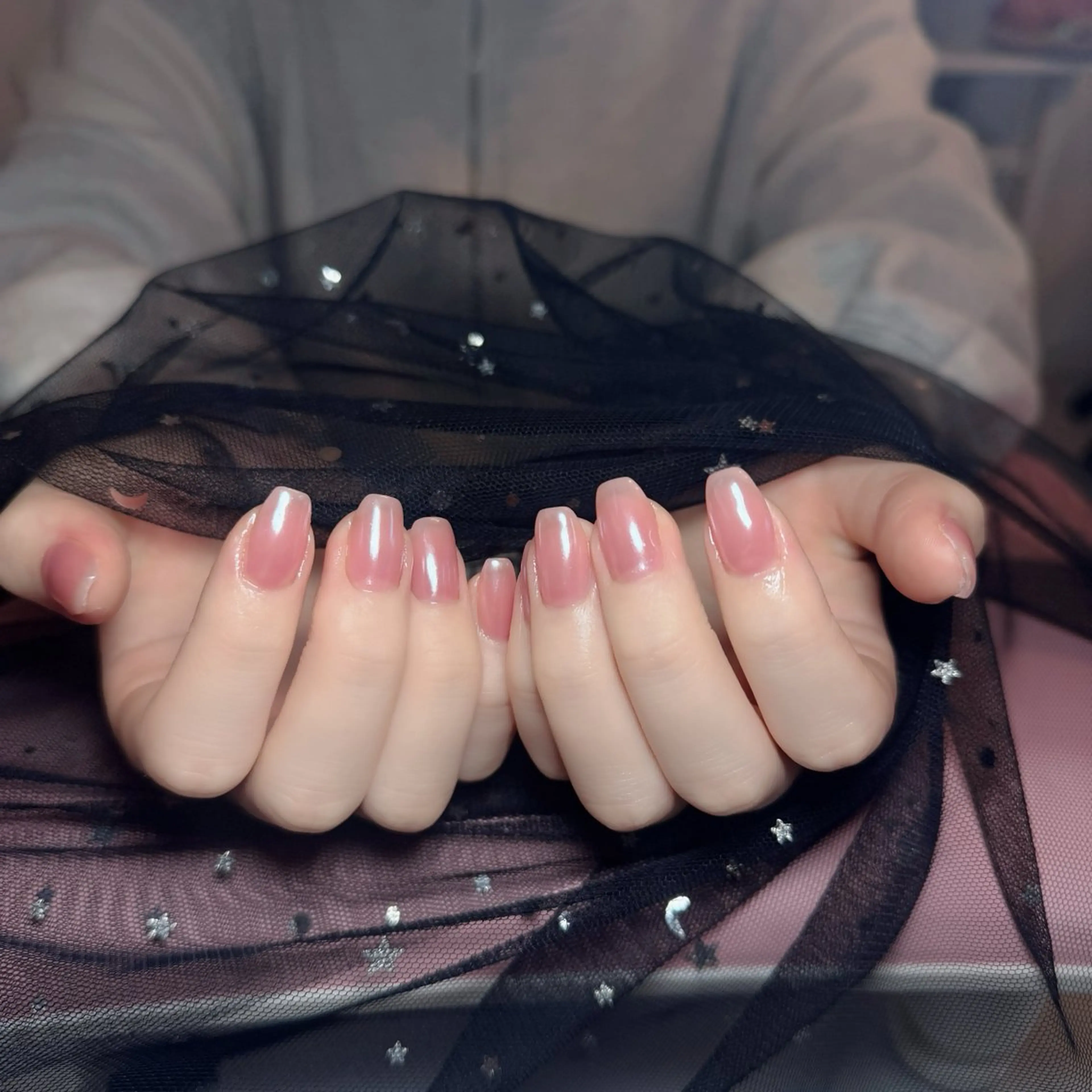 ネイル チークネイル フレンチネイル グラデーション 韓国ネイル マグネットネイル Hana Nailのネイルデザイン
