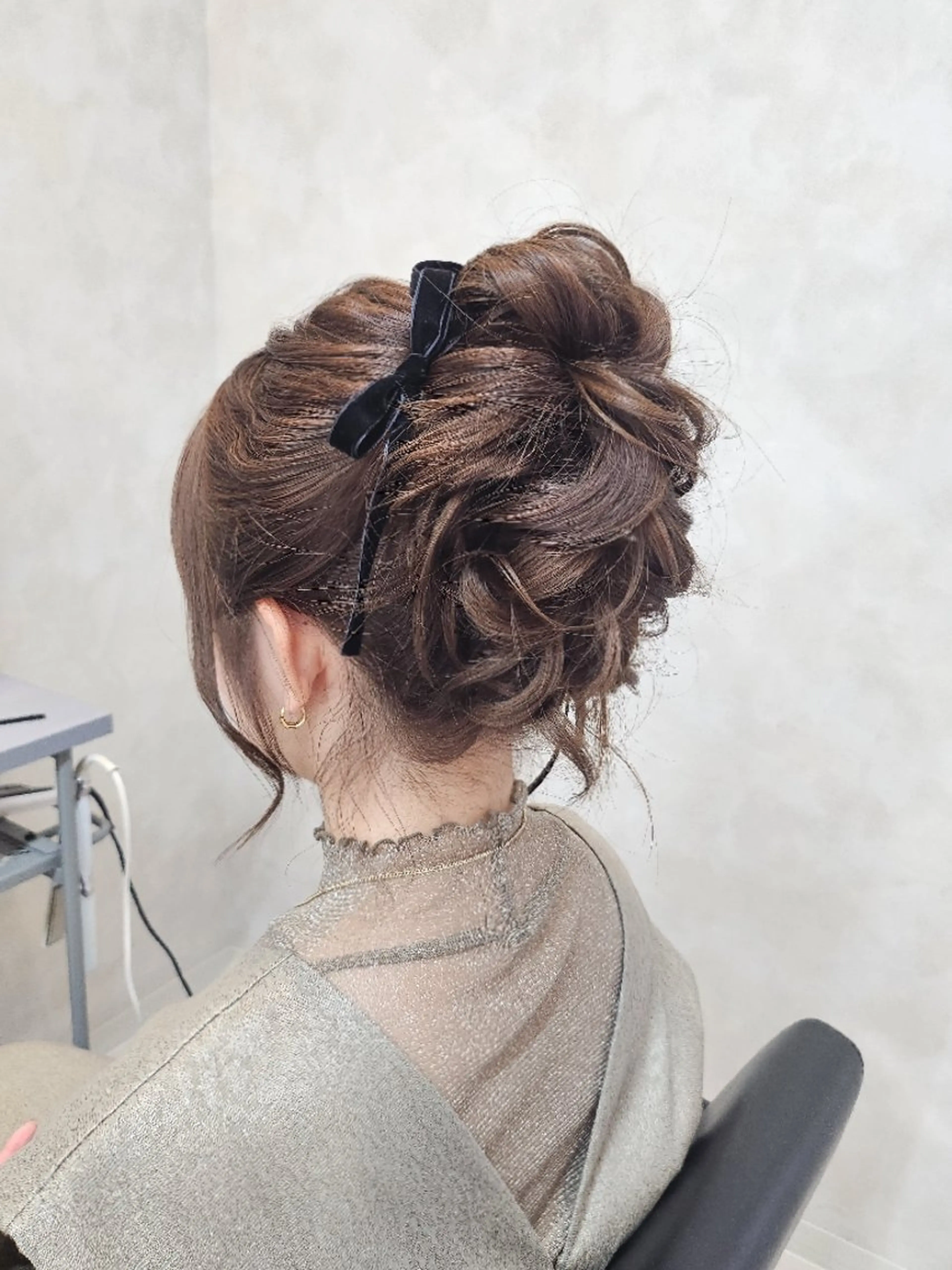 ヘアアレンジ セミロング ヘアセット 寺西紗友望/髪質改善 /ストレート/ボブのヘアスタイル