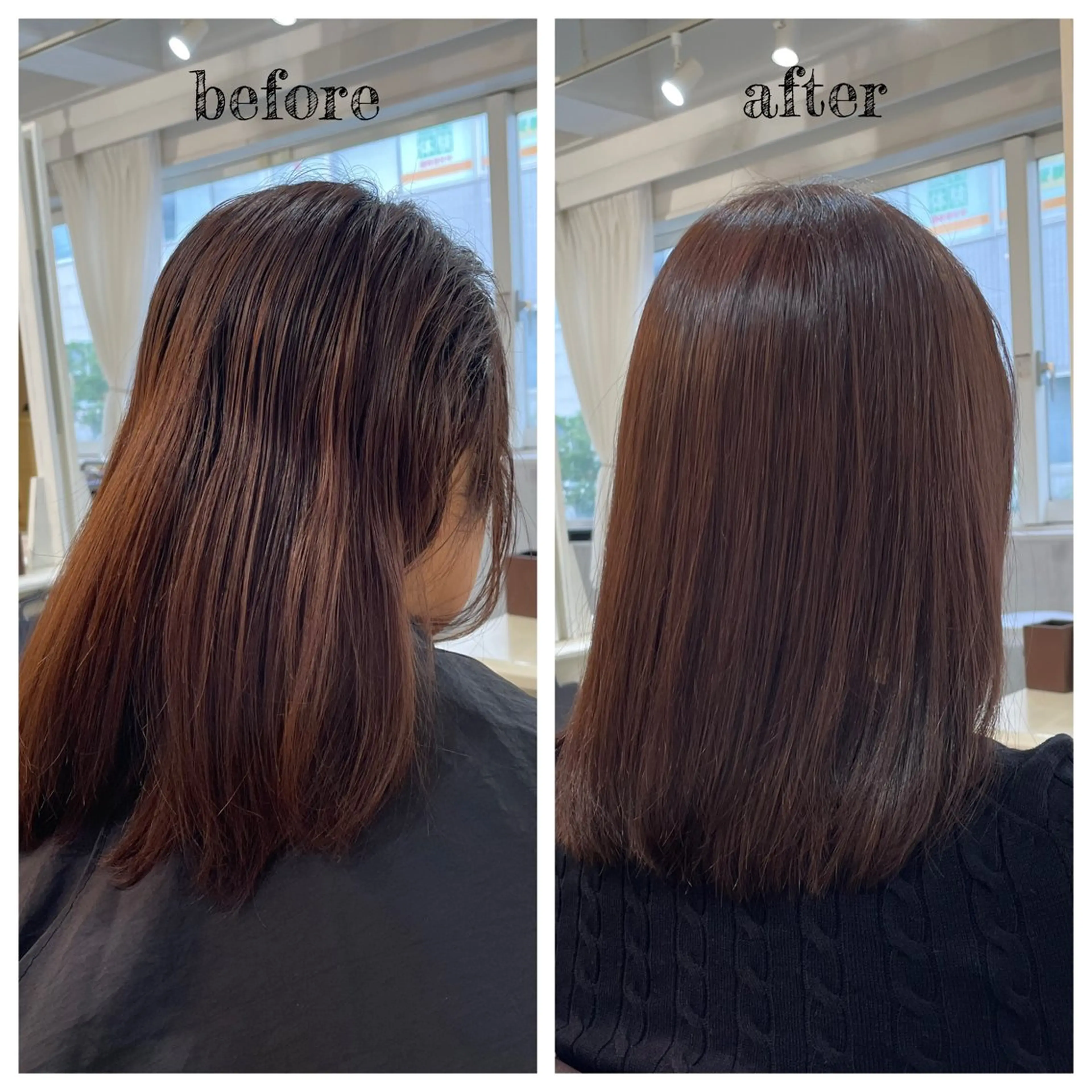 ミディアム カラー パープルカラー ヘアカラー PutiLuca 浅川のヘアスタイル