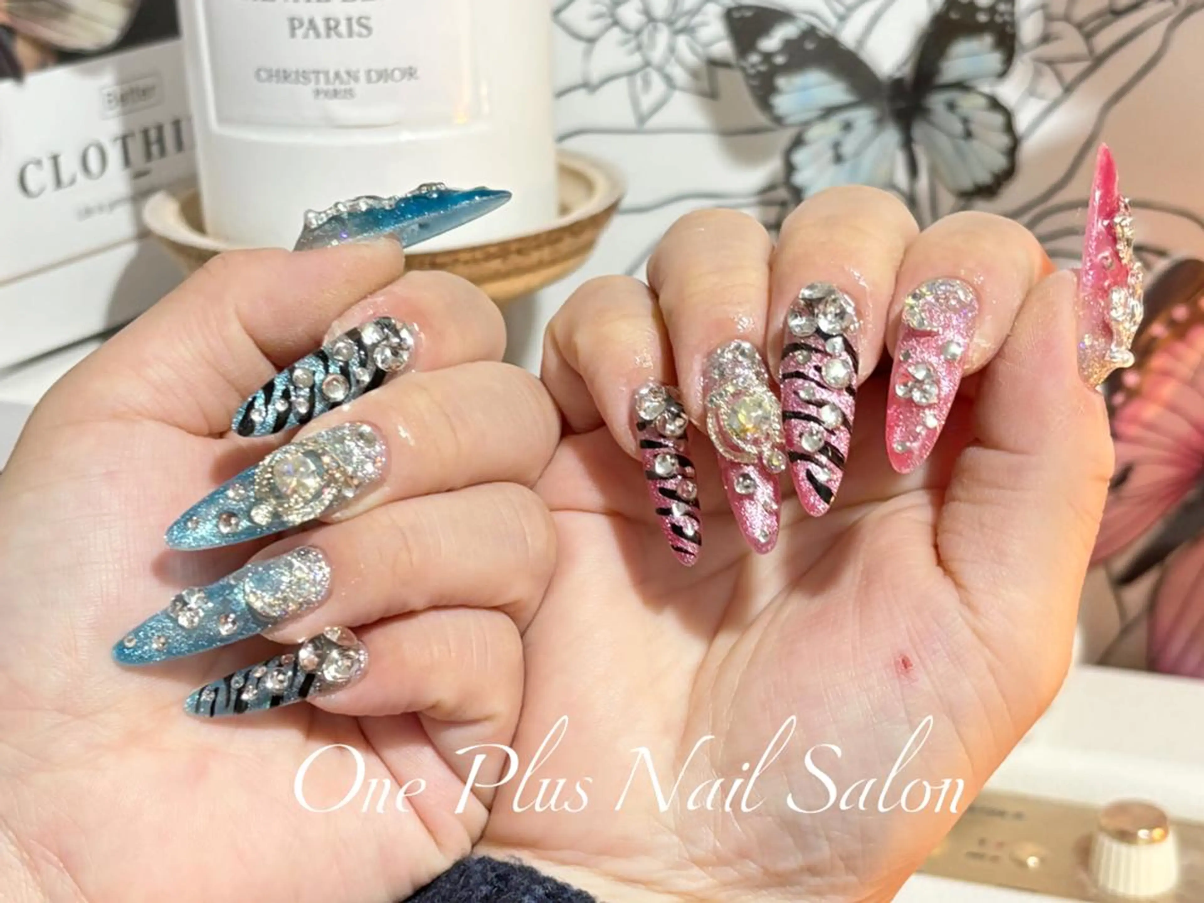 ネイル 持ち込み スカルプネイル ネイルチップ 冬ネイル クリスマス ハンドネイル One plus StudioNailのネイルデザイン