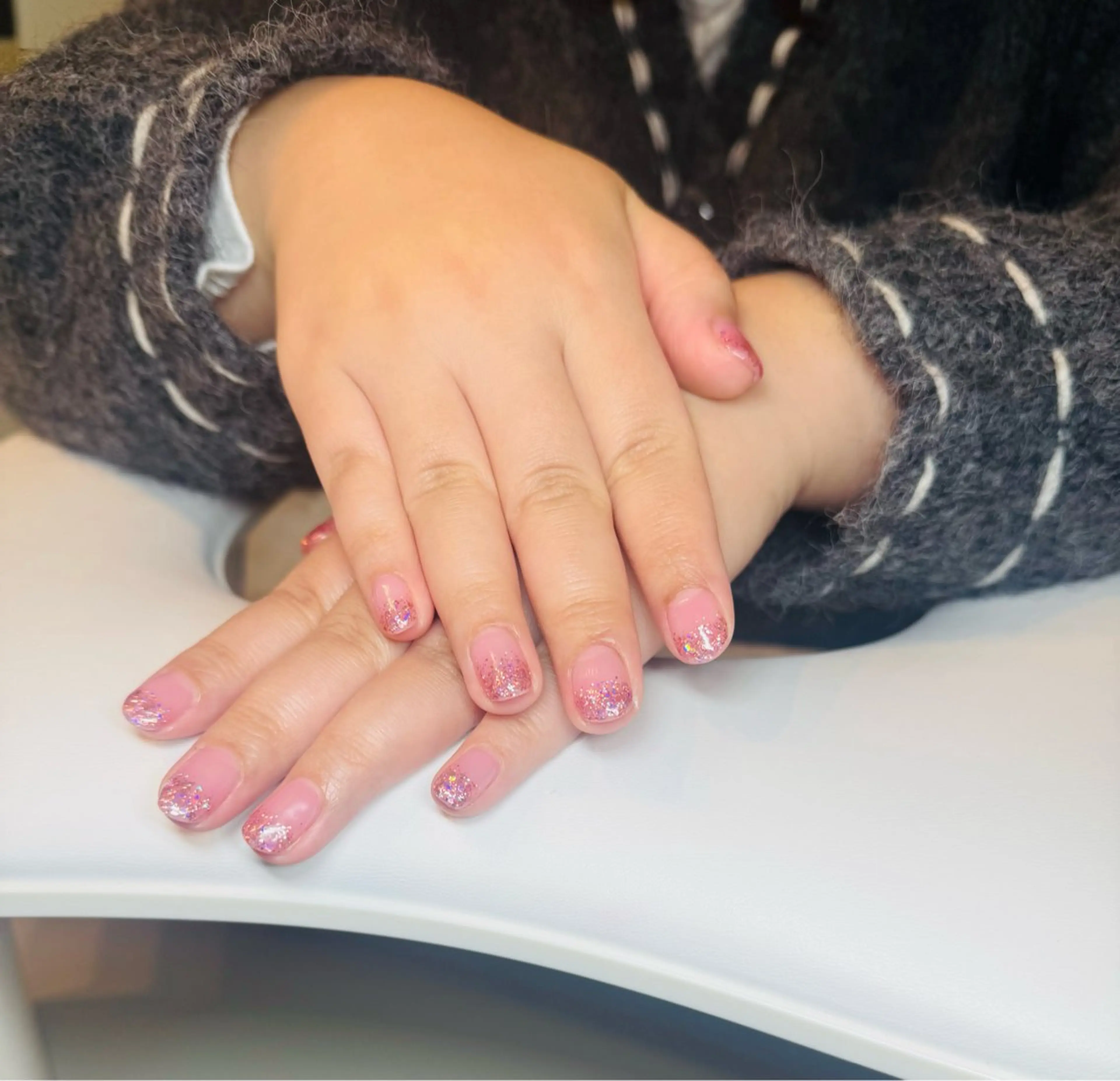 ネイル ラメ(グリッター) ピンク TIMELESS‎ ‎🤍SATOのネイルデザイン