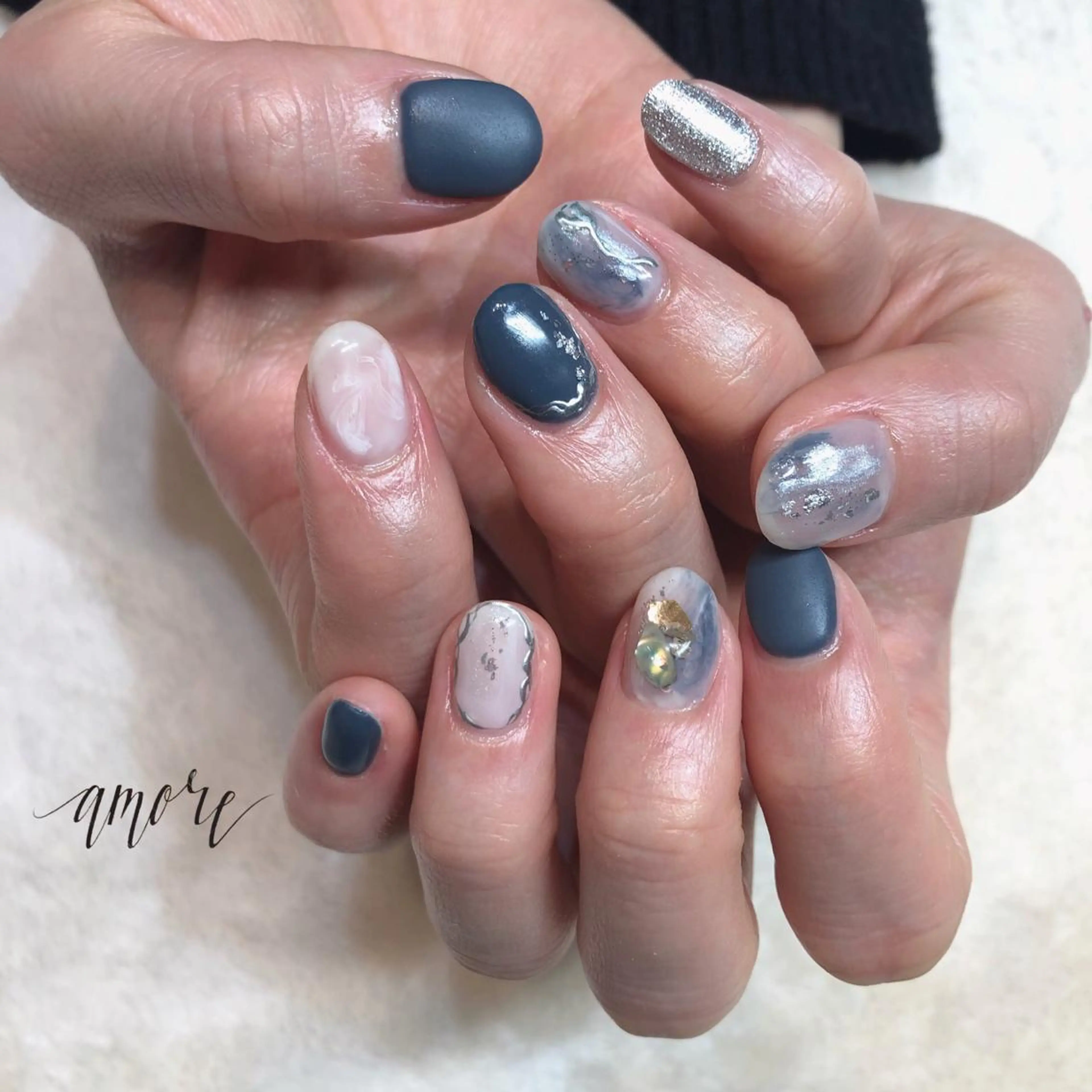 ネイル ジェルネイル マットネイル ニュアンスネイル 春ネイル You kyehwaのネイルデザイン