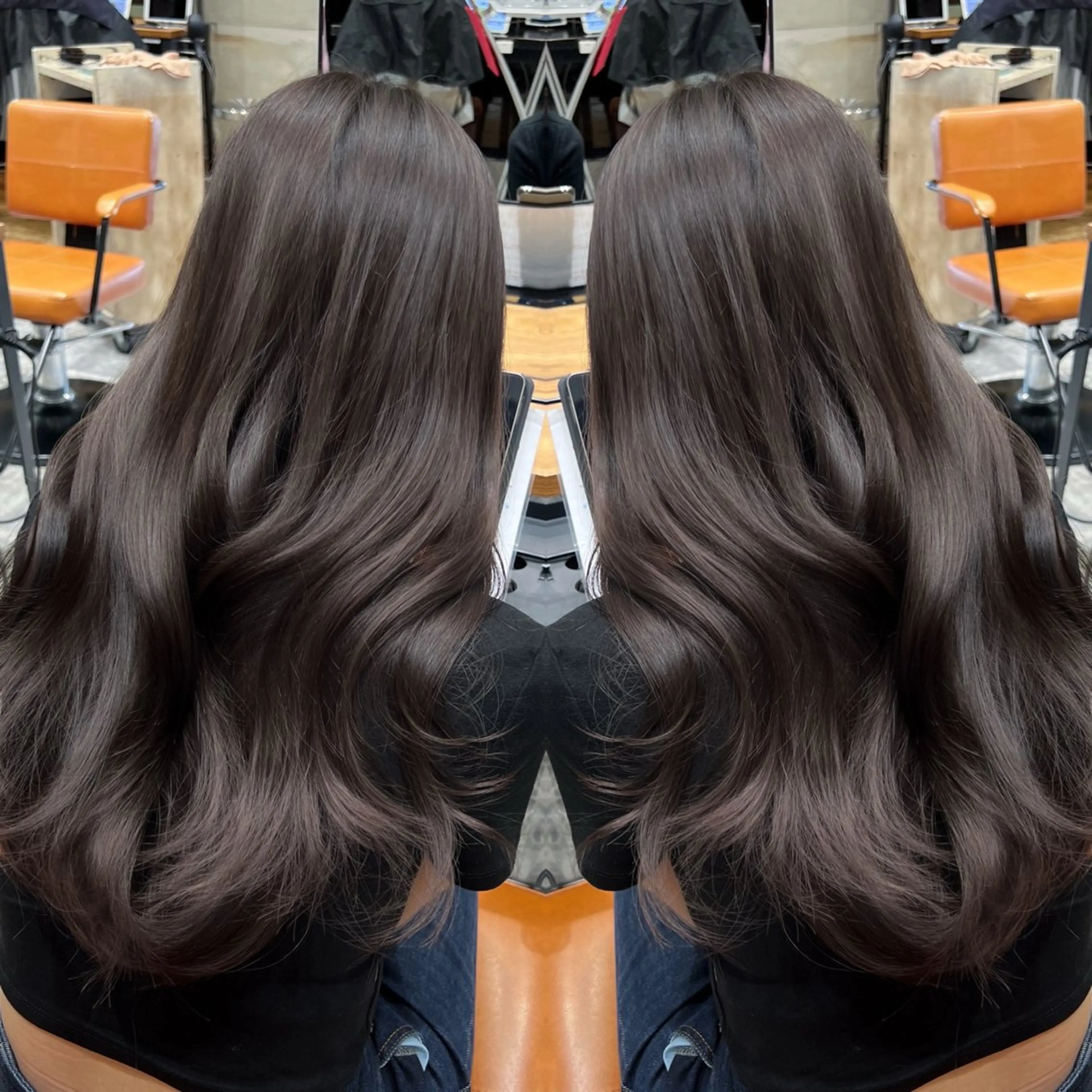 セミロング カラー 映える顔まわり/前髪 特化 💗 ユキマのヘアスタイル