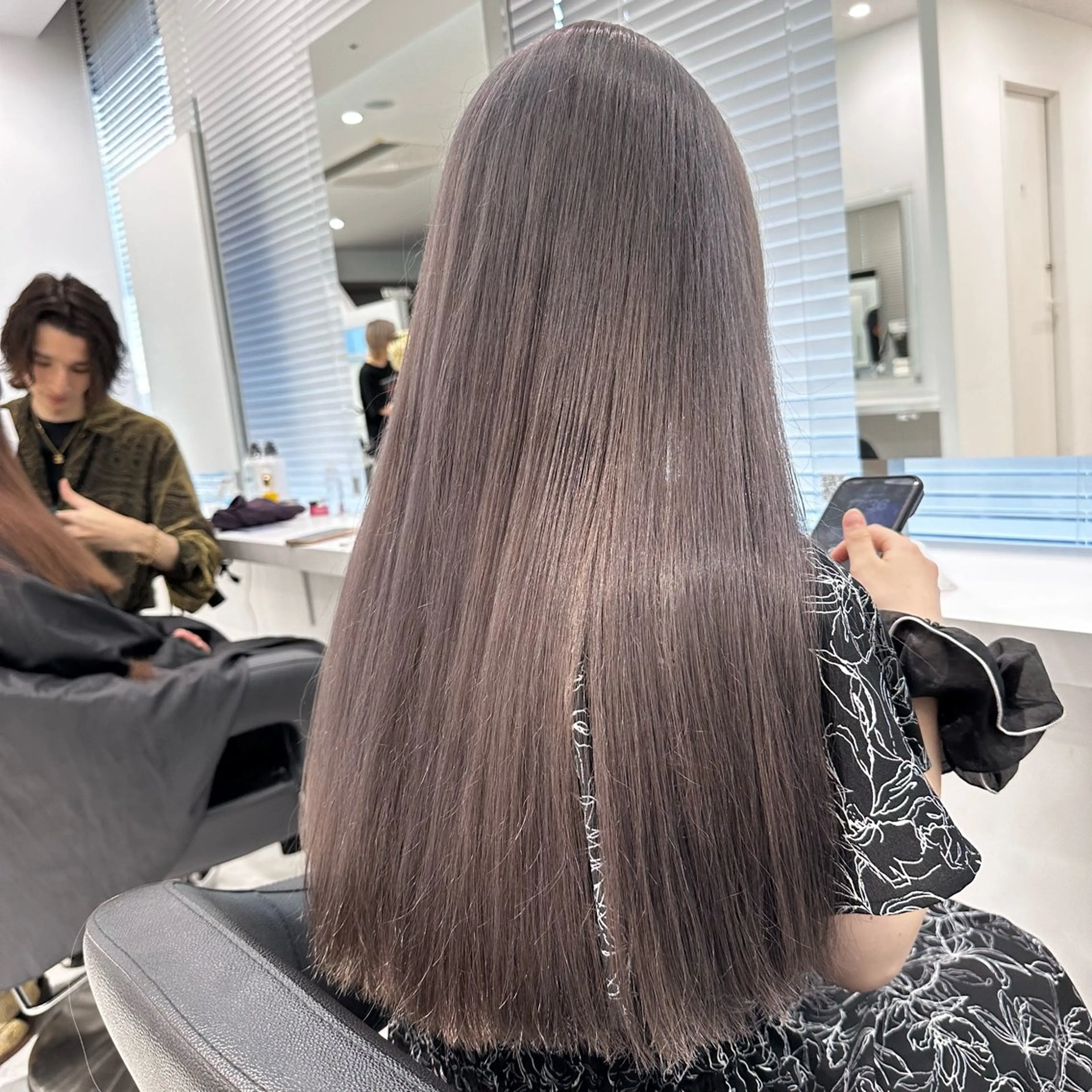 ミディアム カラー ヘアカラー トリートメント ヘッドスパ ヘアセット ♡上品韓国髪♡ブラ ウン/SAYATOのヘアスタイル