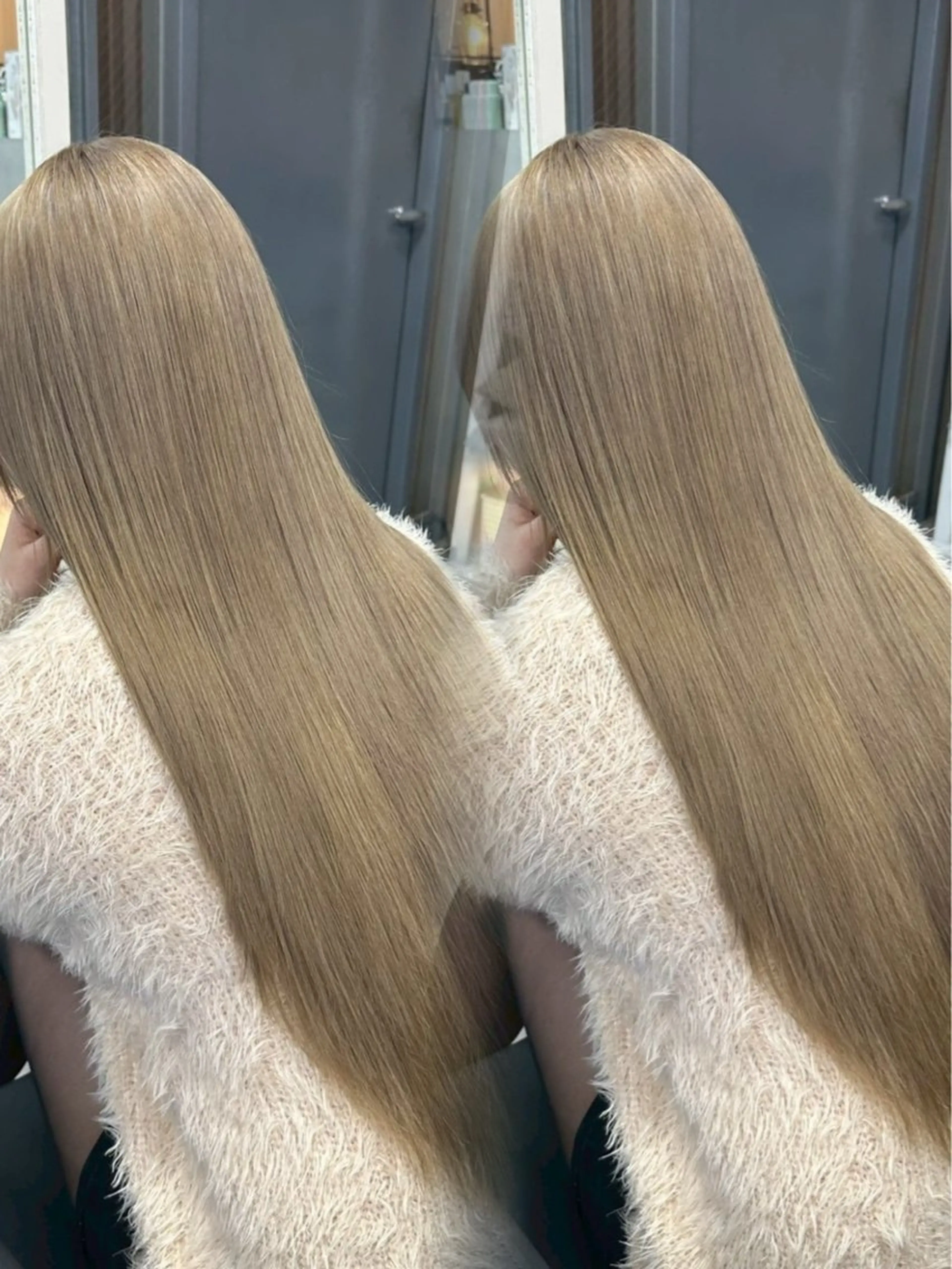 ロング カラー ベージュカラー ブリーチ ダブルカラー ハイライトカラー ハイトーンカラー ヘアカラー トリートメント XELM/RUI /高崎/ブリーチ/のヘアスタイル