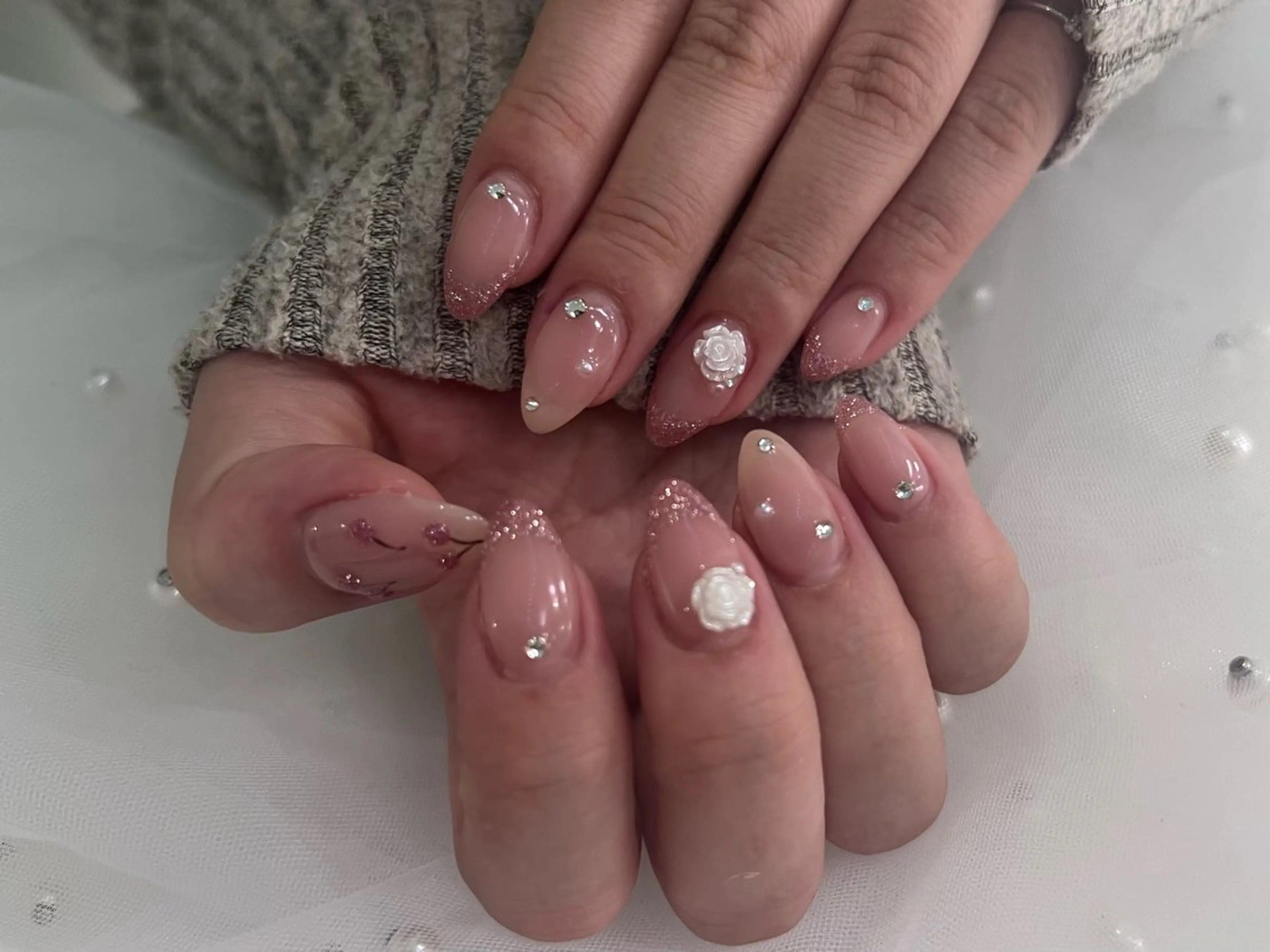 ネイル フラッシュネイル フレンチネイル Mermaid Nailのネイルデザイン