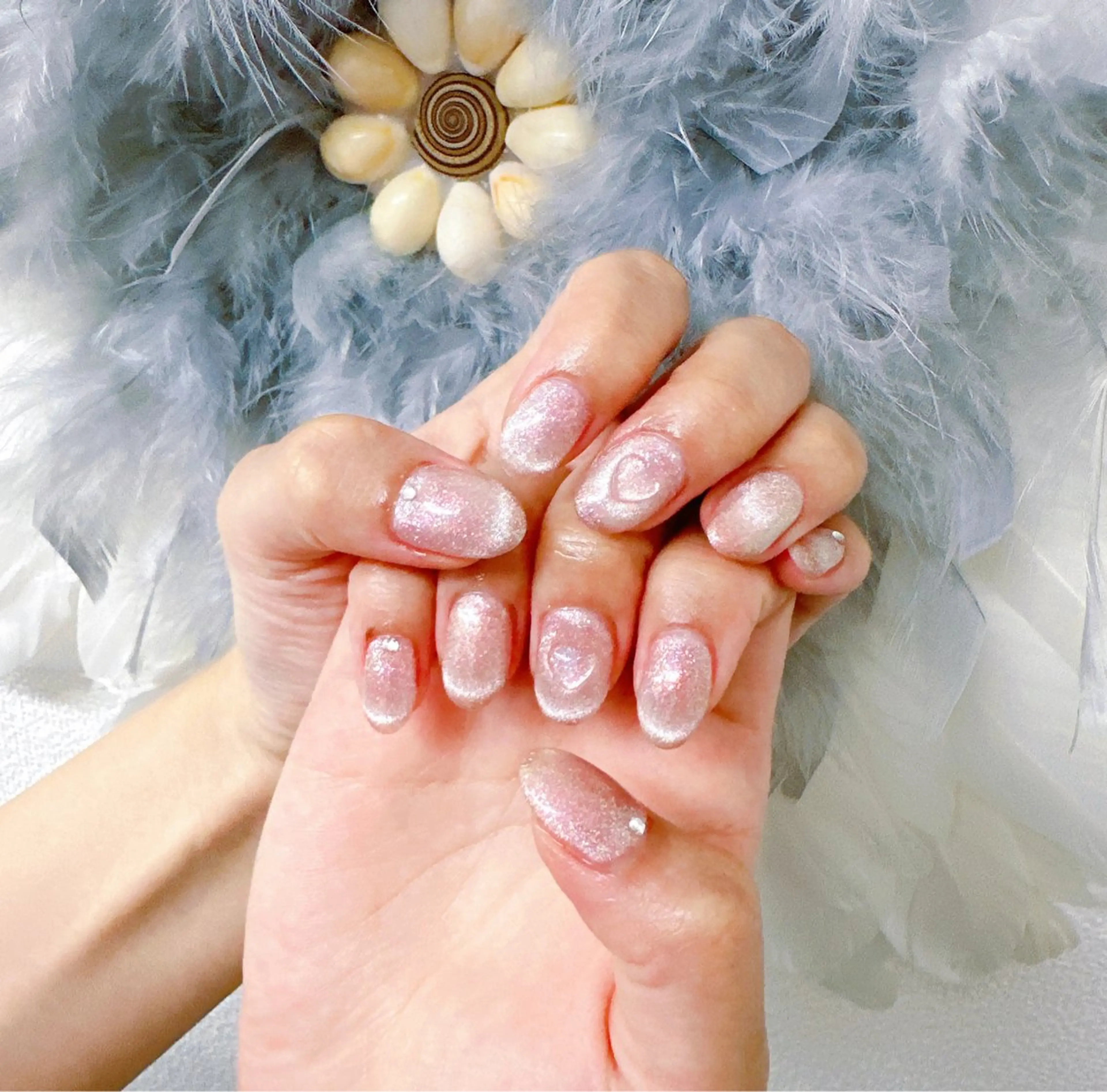 ネイル フレンチネイル マグネットネイル マグネットフレンチ Pretty Nail Salonのネイルデザイン