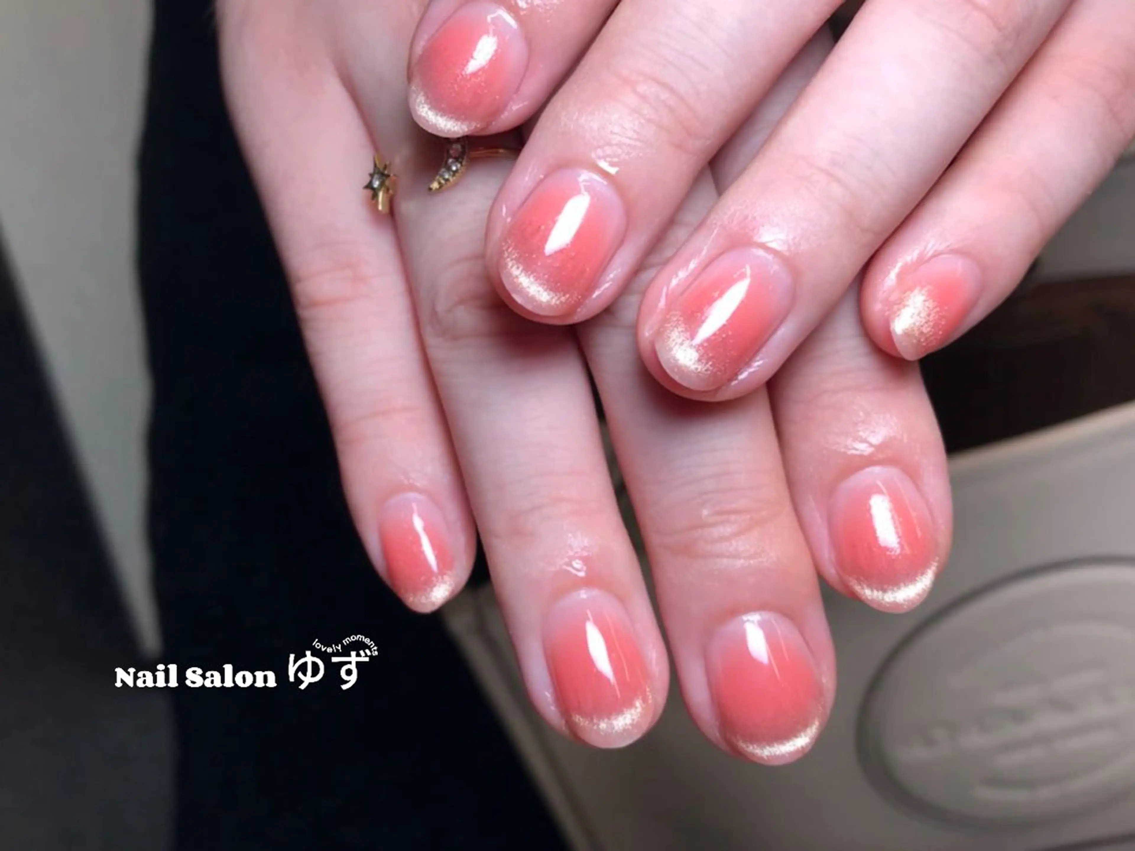 ネイル カジュアル チークネイル フレンチネイル ジェルネイル ガーリー ハンドネイル ネイルサロン ゆずのネイルデザイン