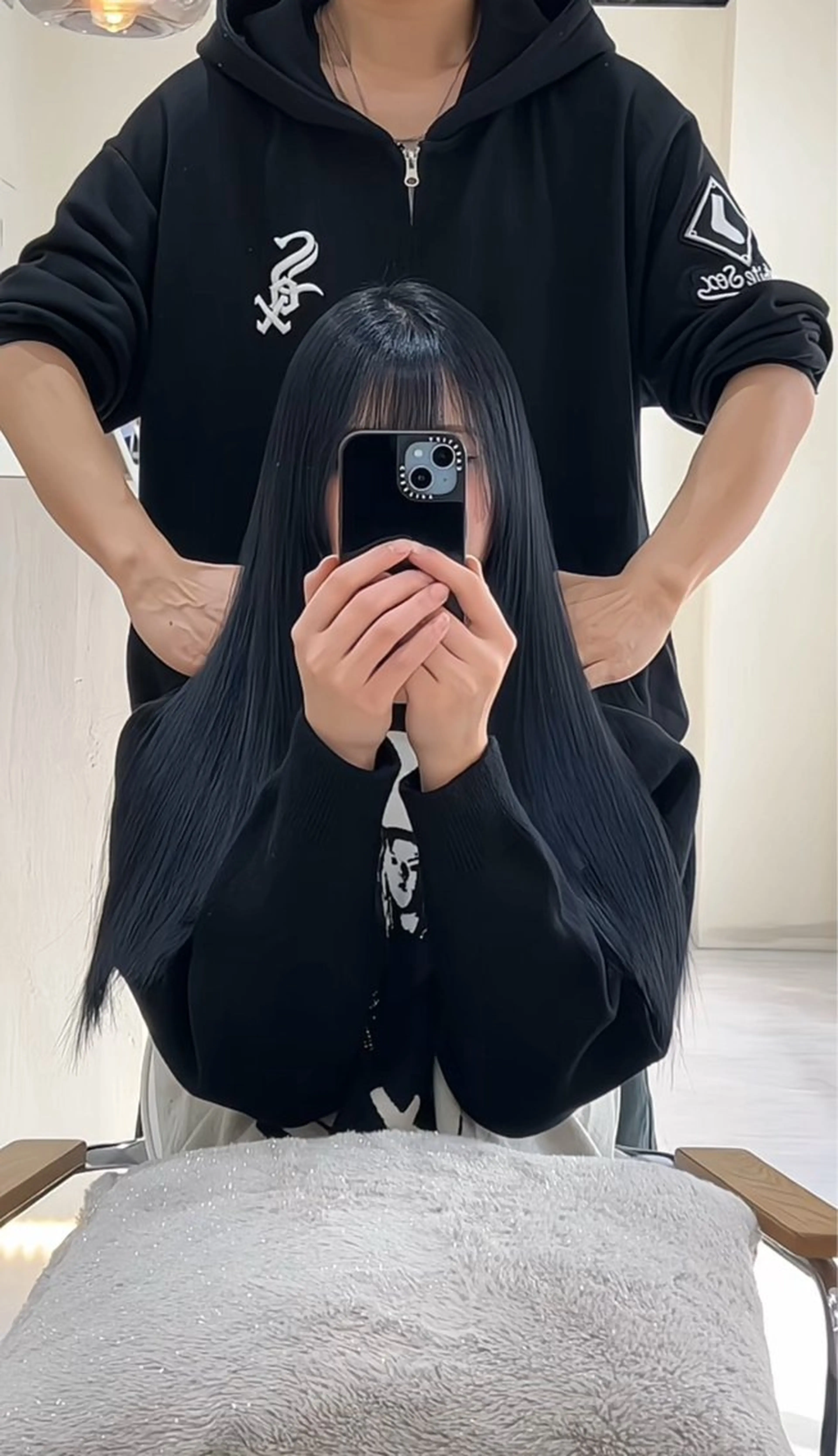 ロング カット ヘアカラー トリートメント 学生人気No1🩶 韓国風/艶髪/輝士のヘアスタイル