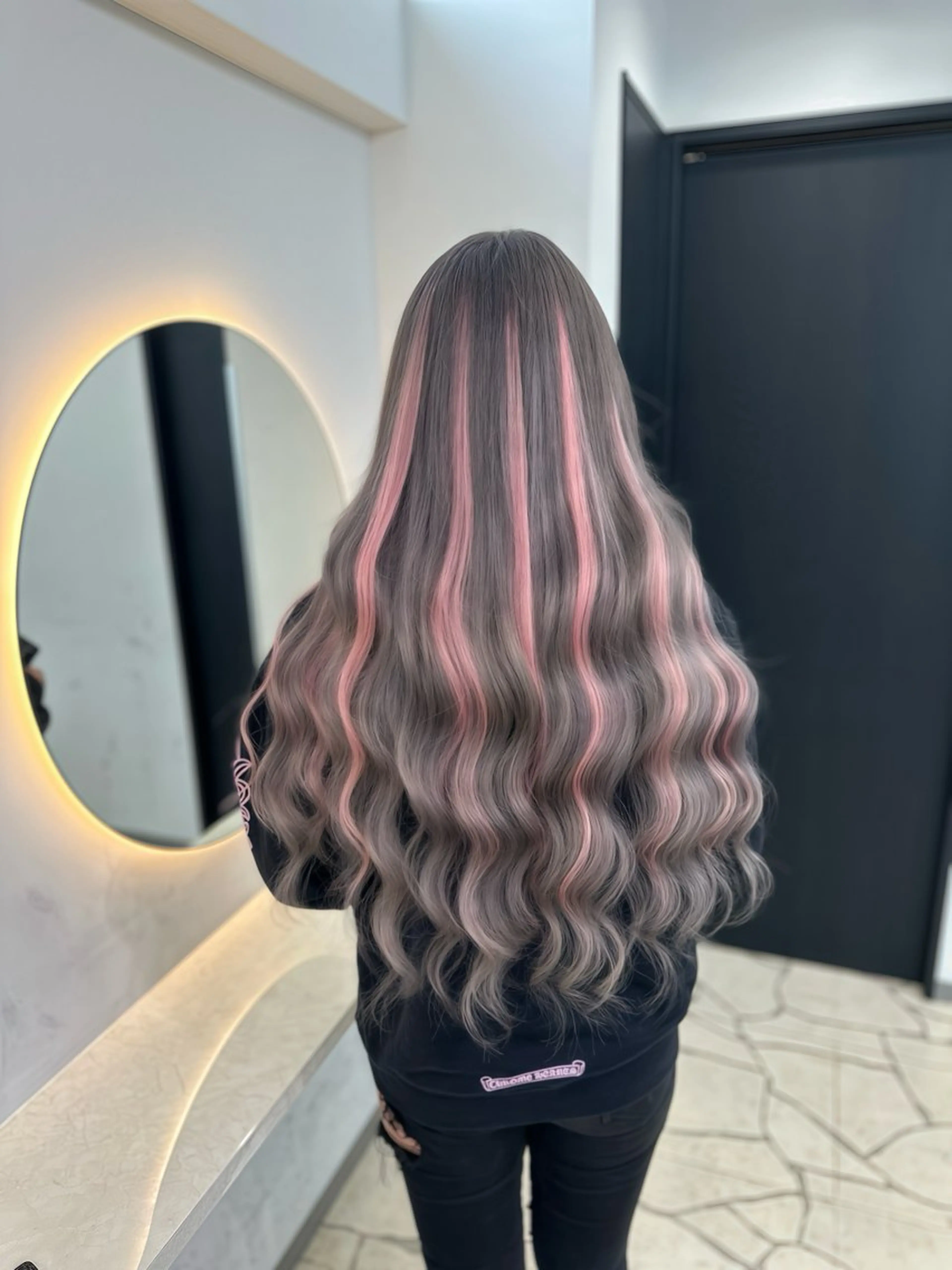 ロング 切りっぱなしボブ ショートボブ ボブ エクステ ハイライト ヘアカラー エクステ 店長山田 やまでぃーのヘアスタイル