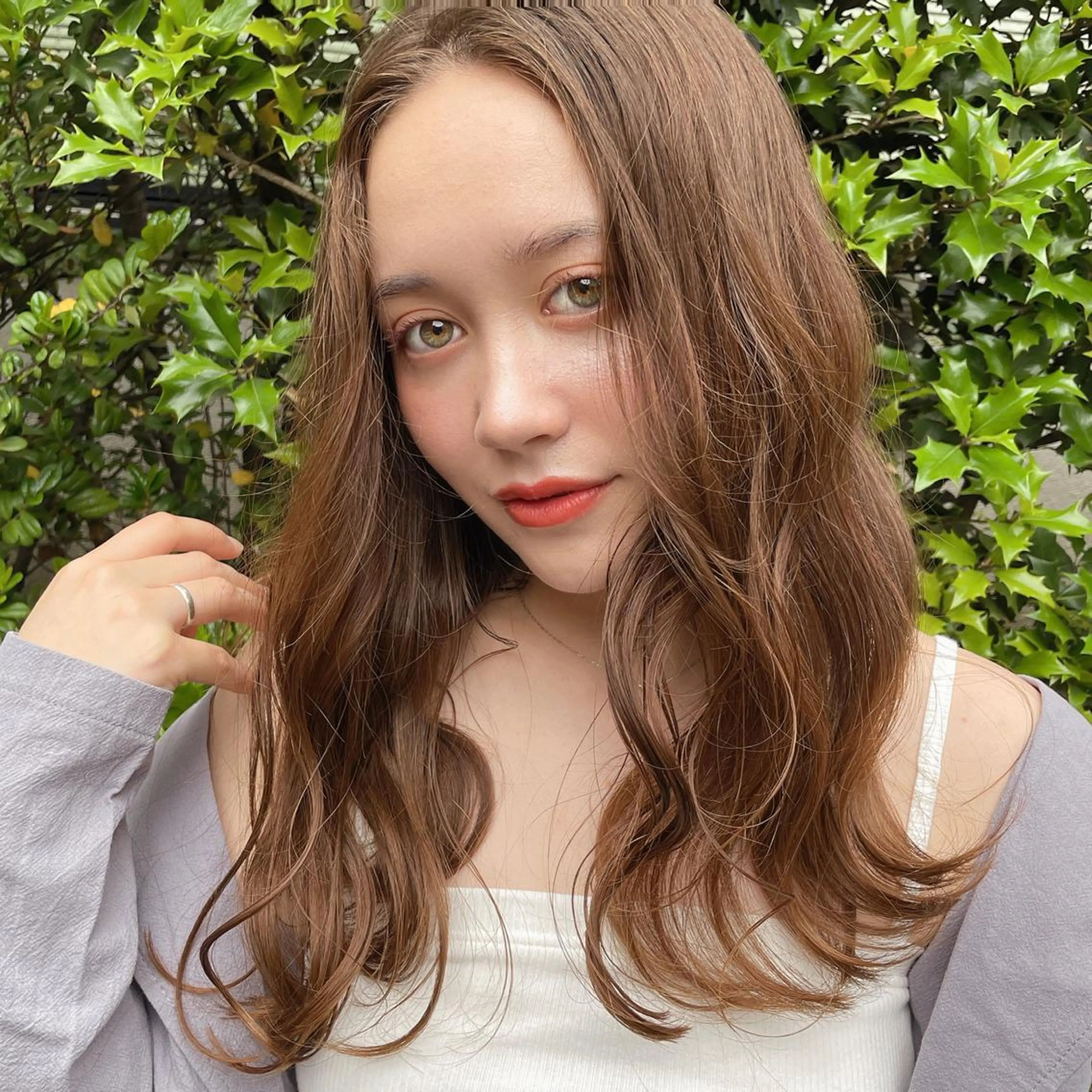 ミディアム カラー カット ヘアカラー トリートメント 🕊miki モテ髪🫧のヘアスタイル