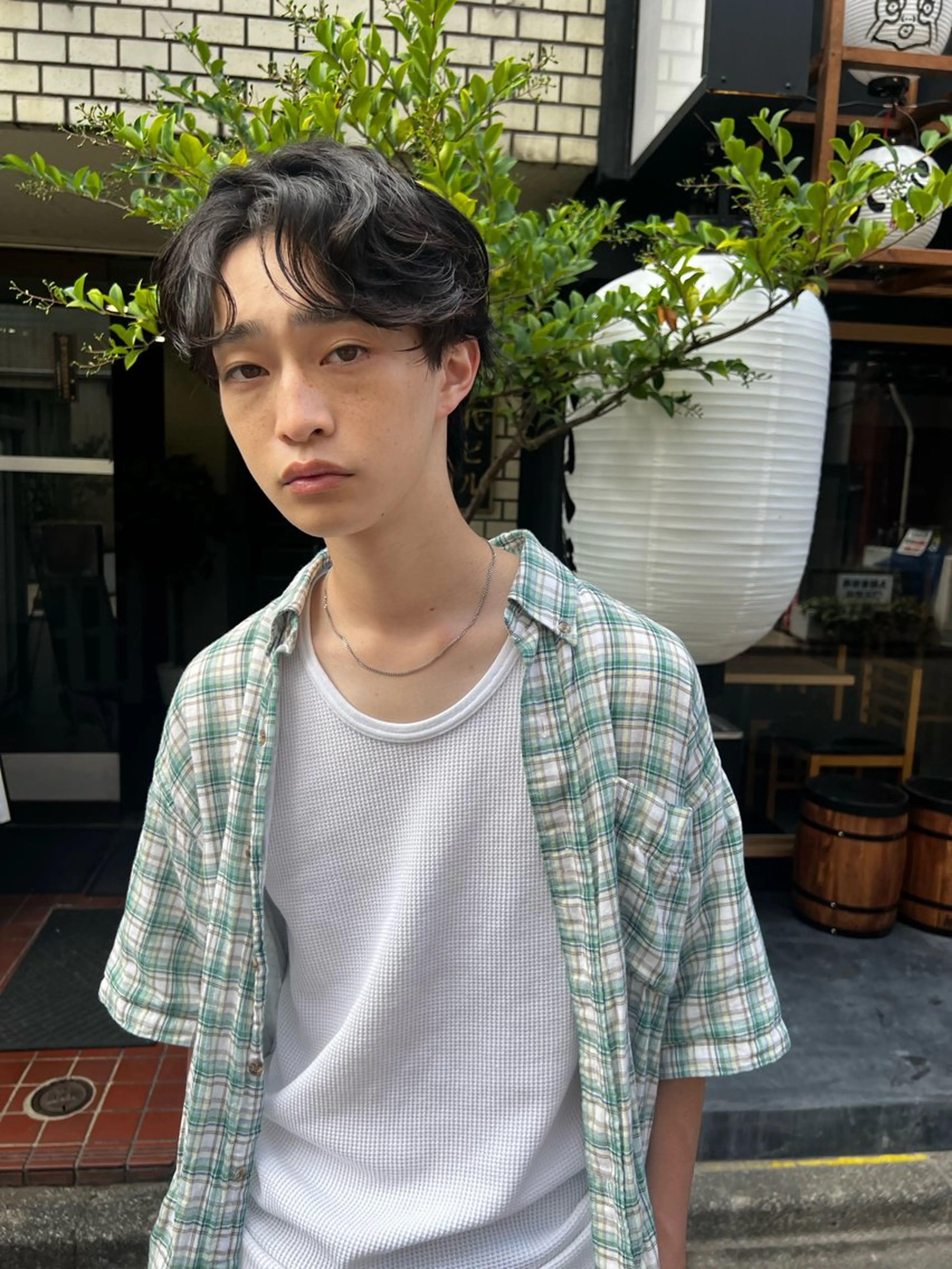 パーマ メンズ nishido ハイライト/パーマのヘアスタイル