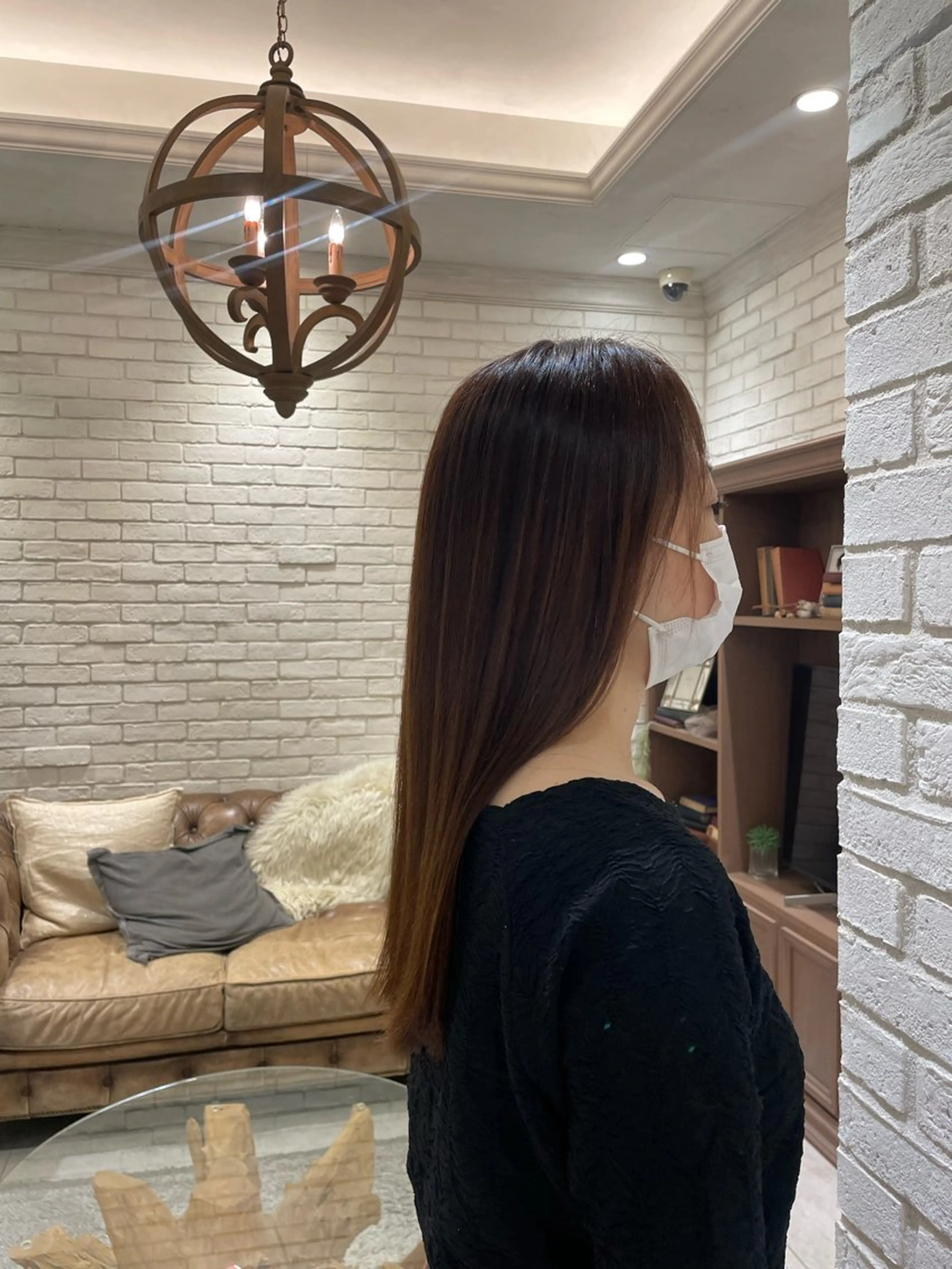 ロング 縮毛矯正 シモカワ マシロのヘアスタイル