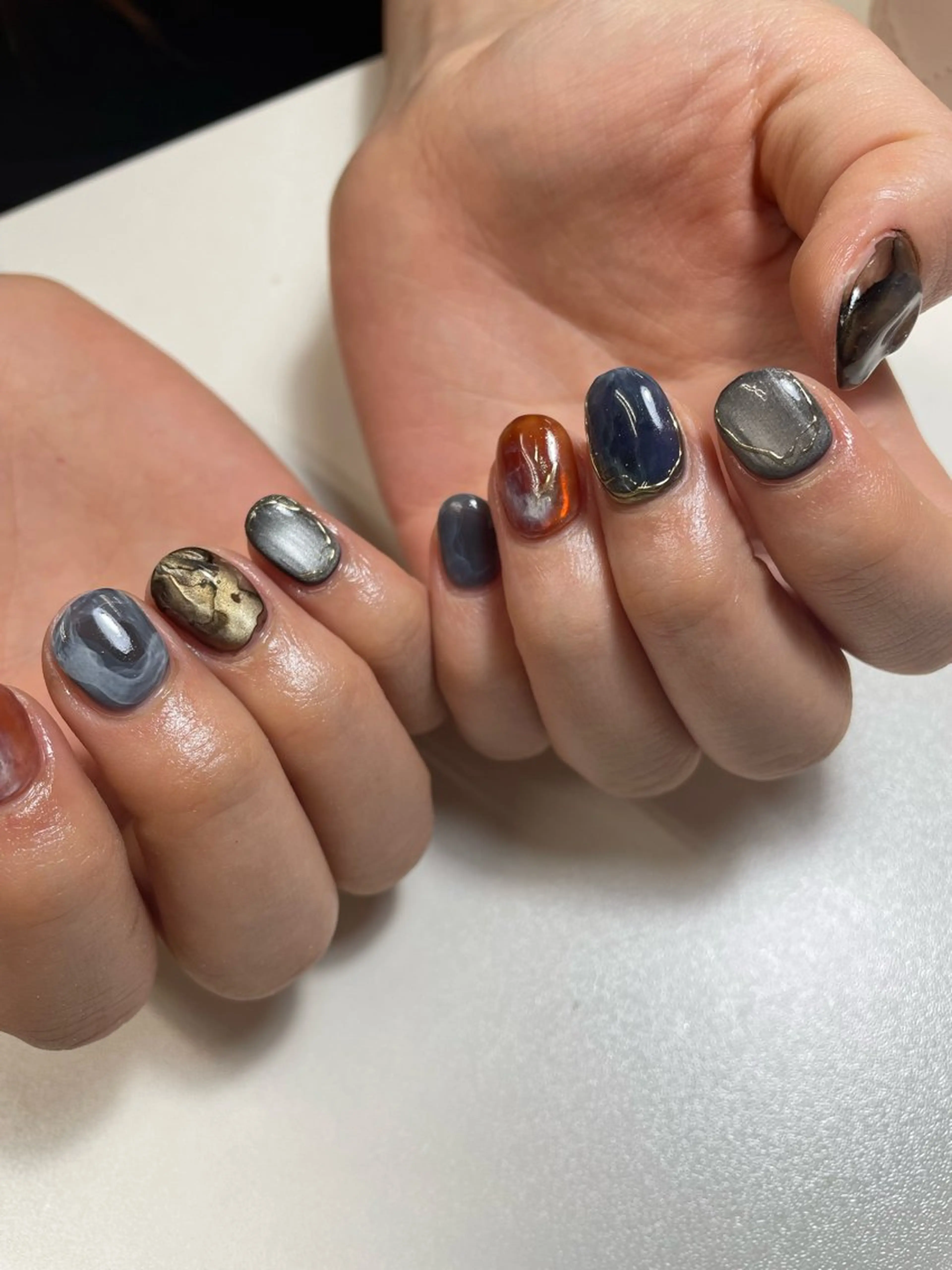 やり放題M plan / nuance nail / オフ無/有の写真