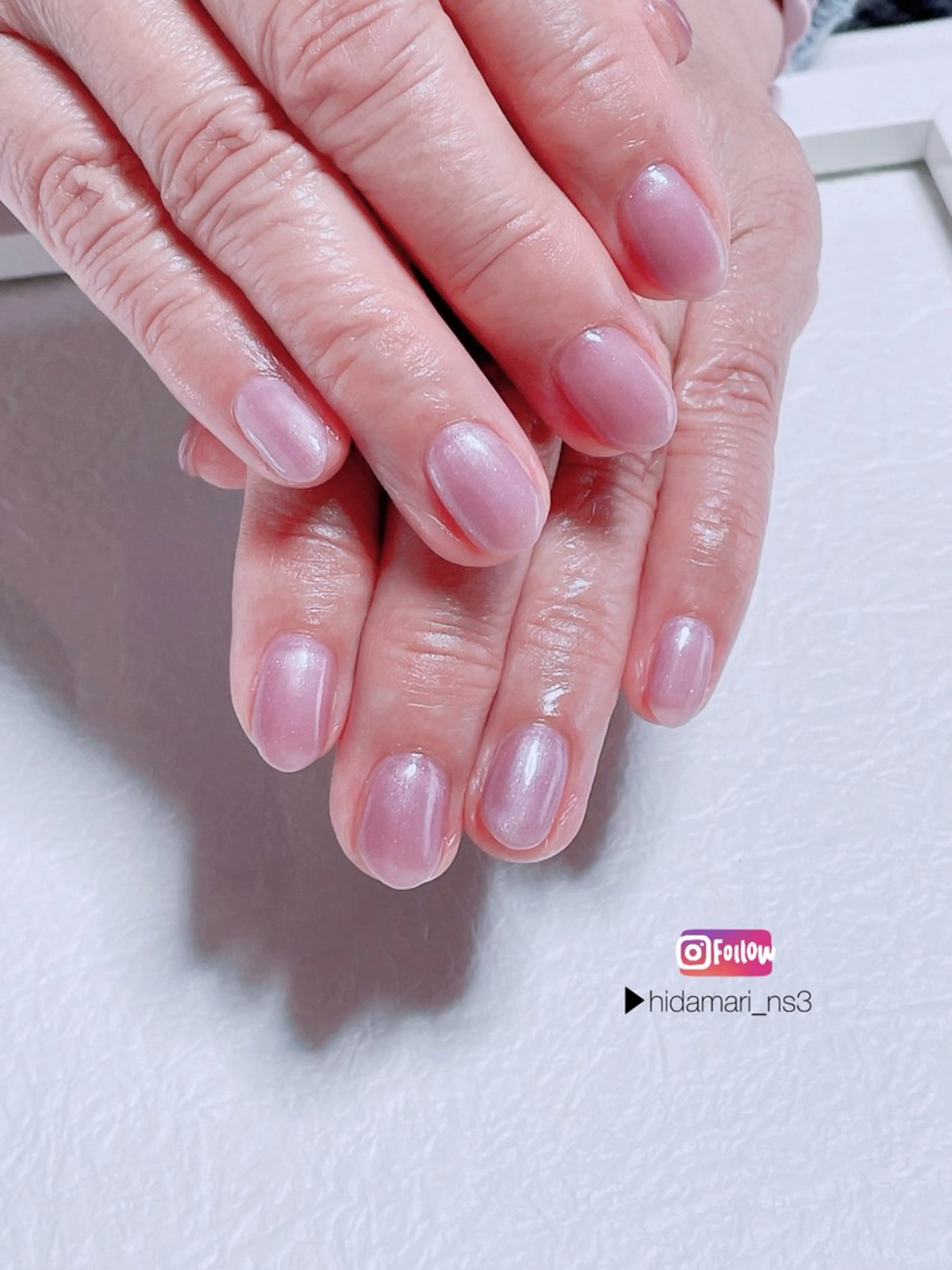 ネイル ワンカラーネイル ピンク ハンドネイル NailSalon ひだまりのネイルデザイン