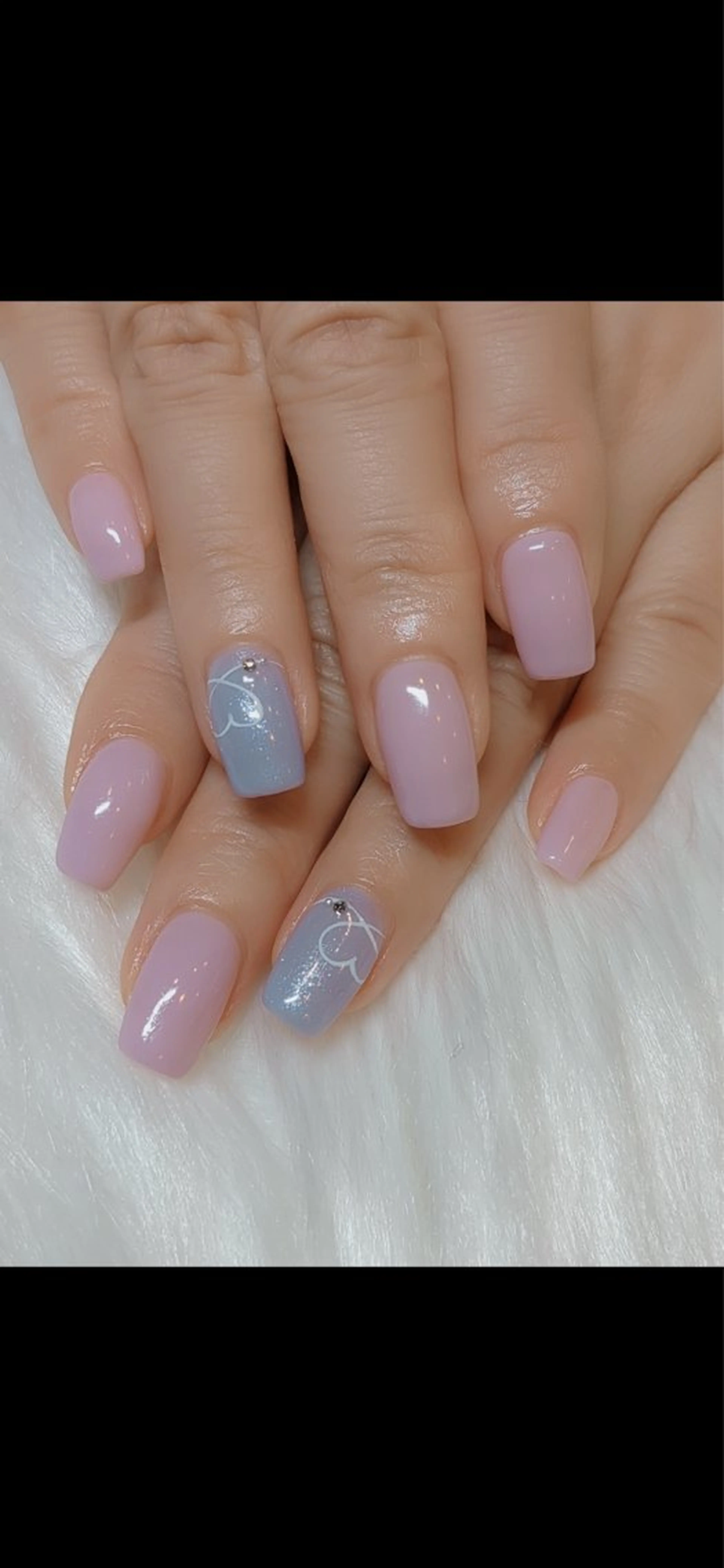 ネイル ハート マグネットネイル ハンドネイル 多賀城 パラジェルのネイルデザイン