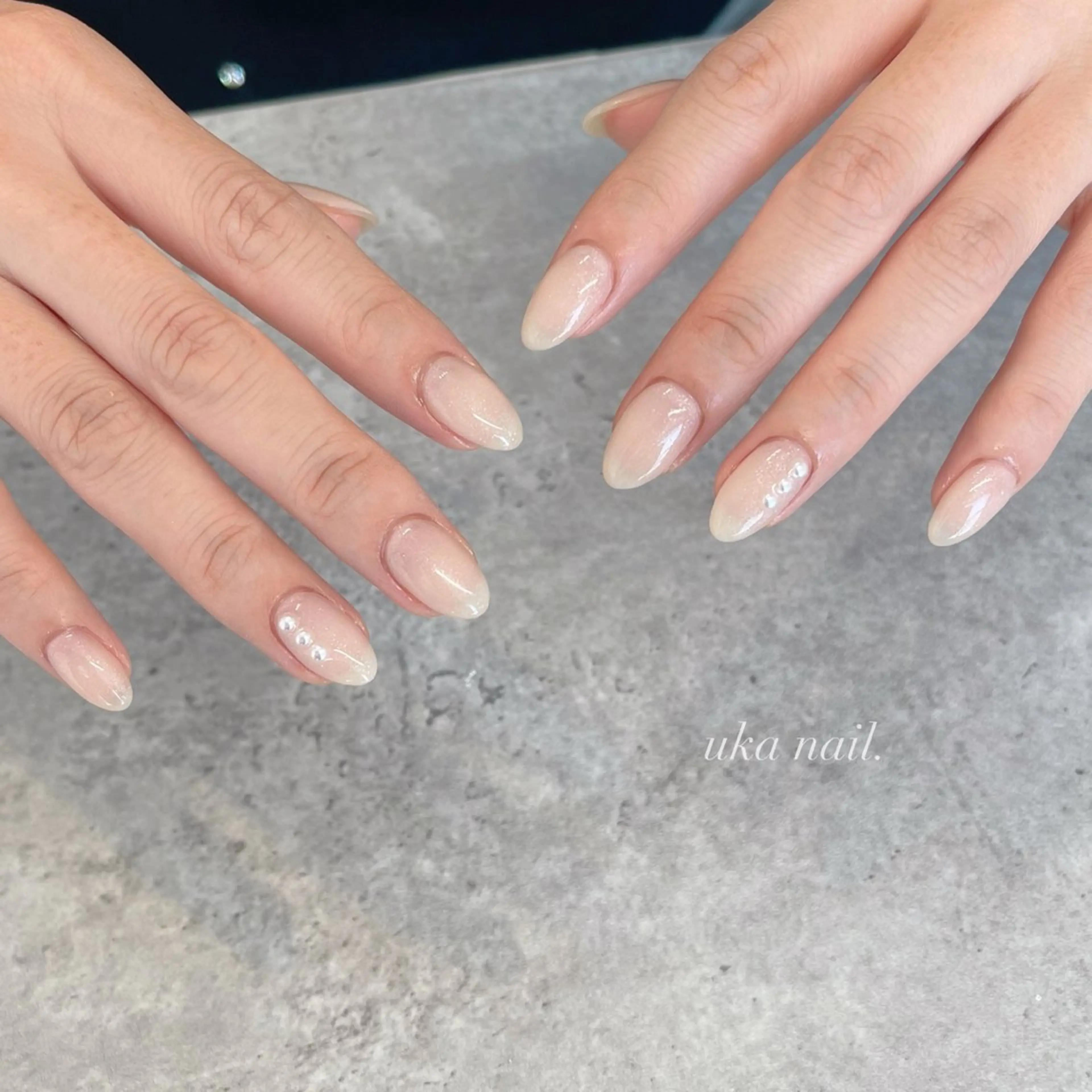 ネイル ラメ(グリッター) ワンカラーネイル ハンドネイル uka nailのネイルデザイン