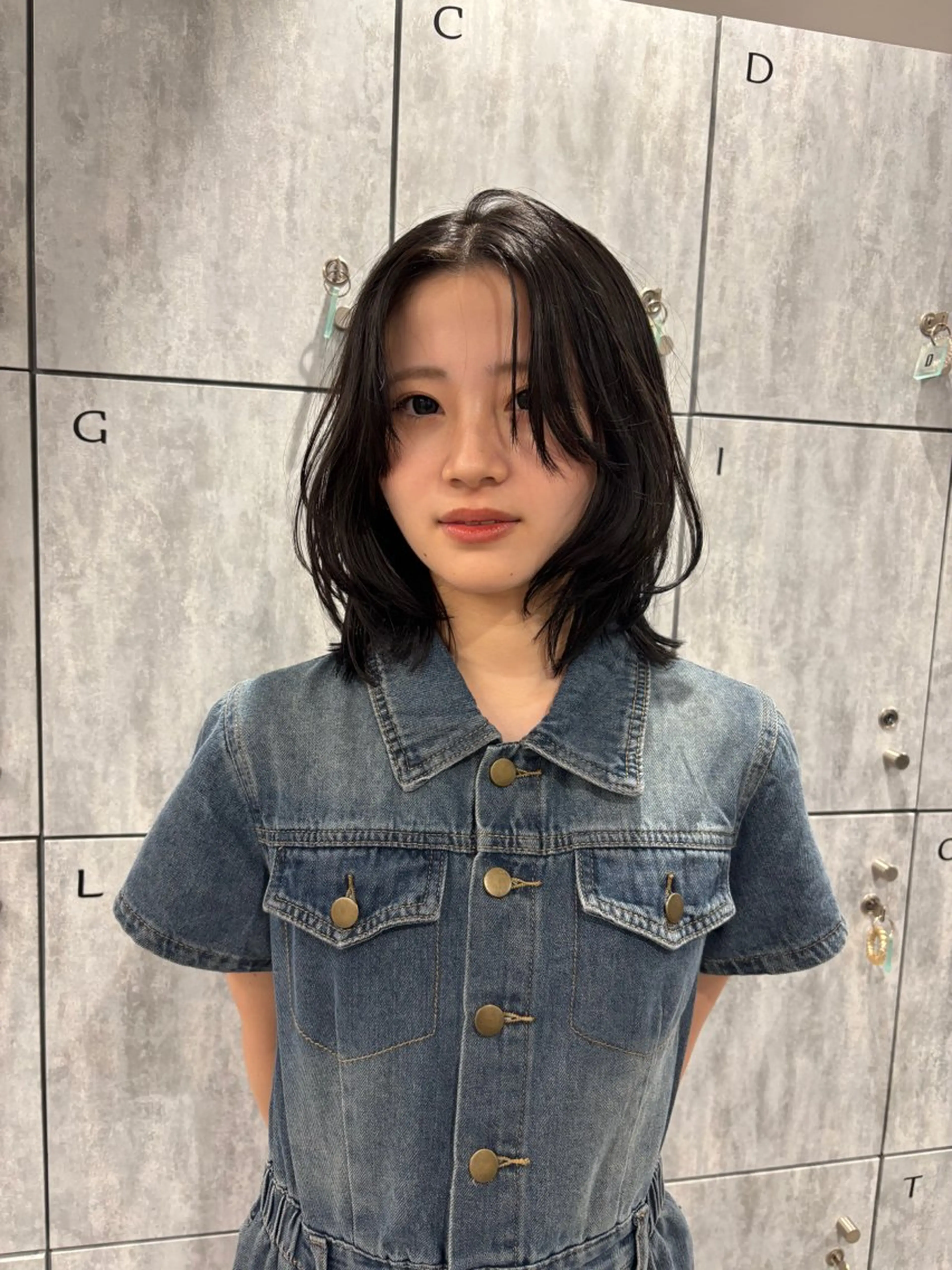 ミディアム カラー 透明感カラー ボブ カット ヘアカラー RURI韓国ボブ 🇰🇷タッセルボブのヘアスタイル