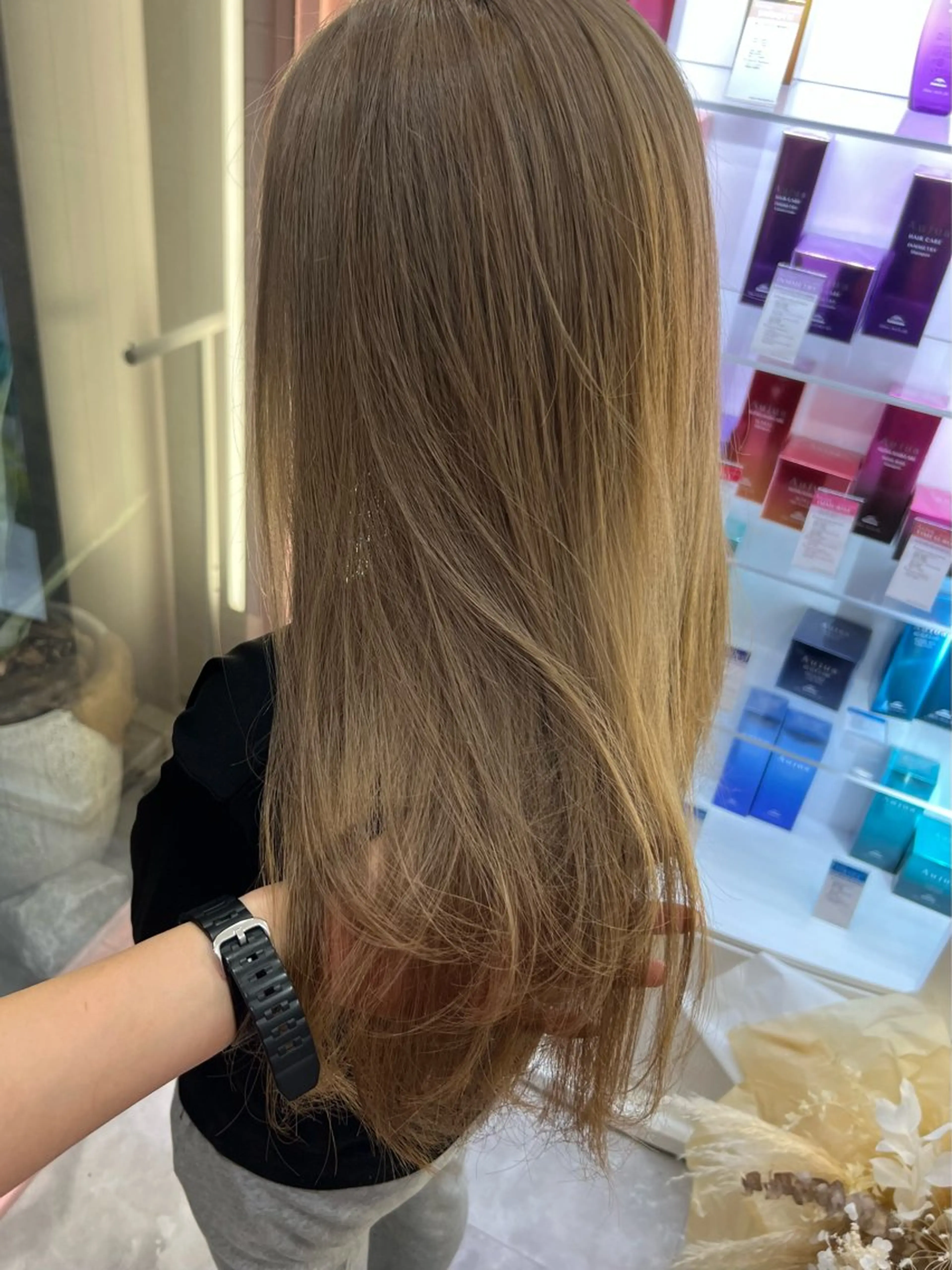 ロング カット ヘアカラー トリートメント 岸下 理緒のヘアスタイル