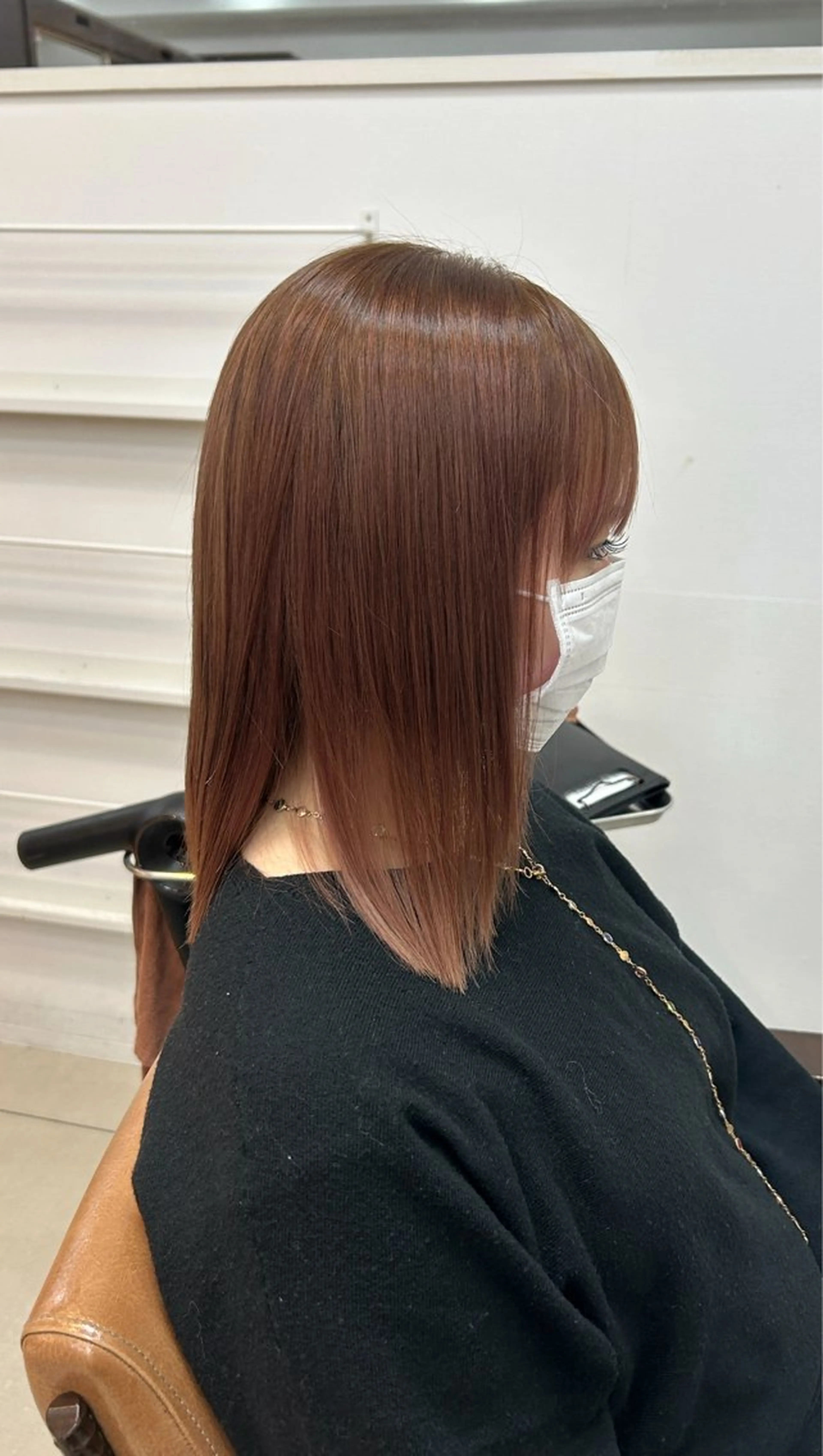 ミディアム カラー ブラウンカラー 栄 こずえのヘアスタイル