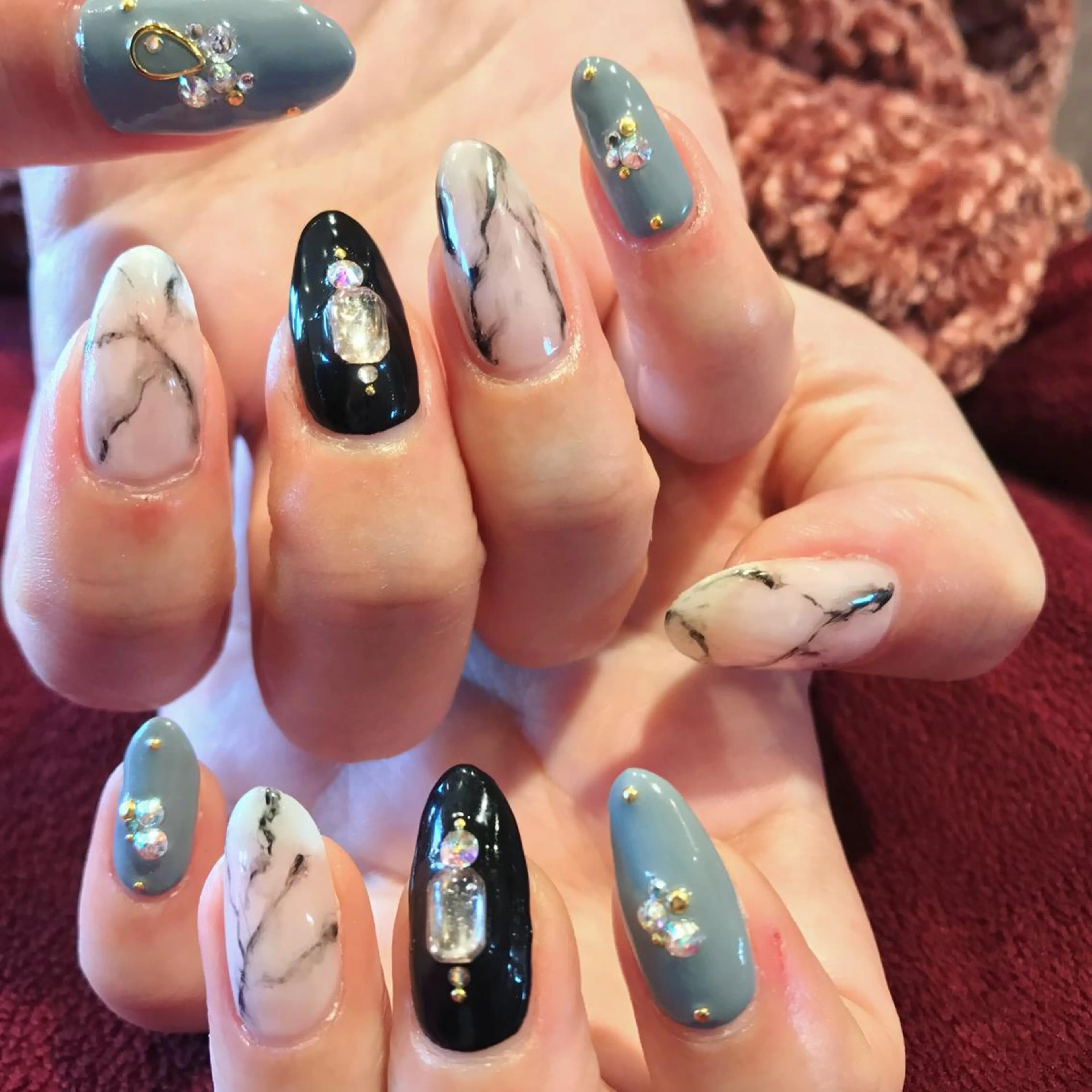 ネイル 大理石ネイル(マーブル) ハンドネイル EARTH nanaのネイルデザイン