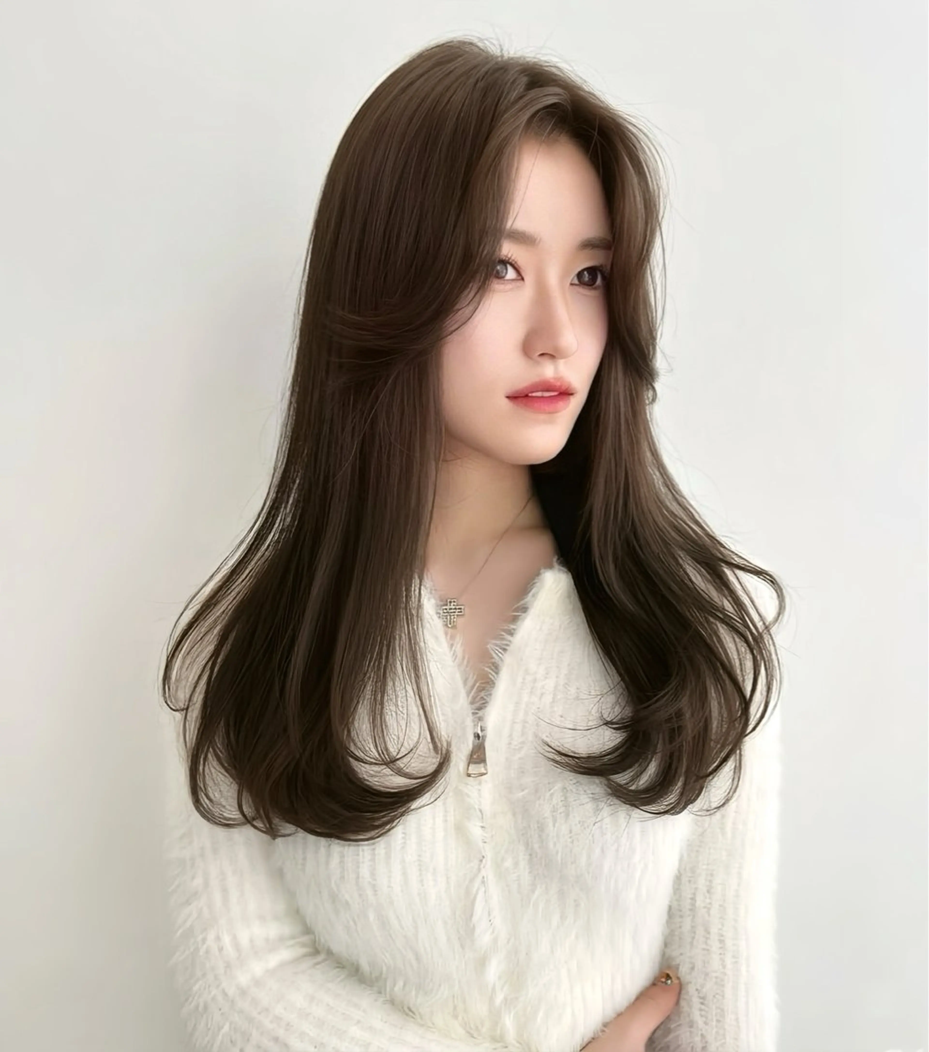 ロング カラー カット ヘアカラー トリートメント レイヤー/髪質改善 /透け感カラー/艶髪のヘアスタイル