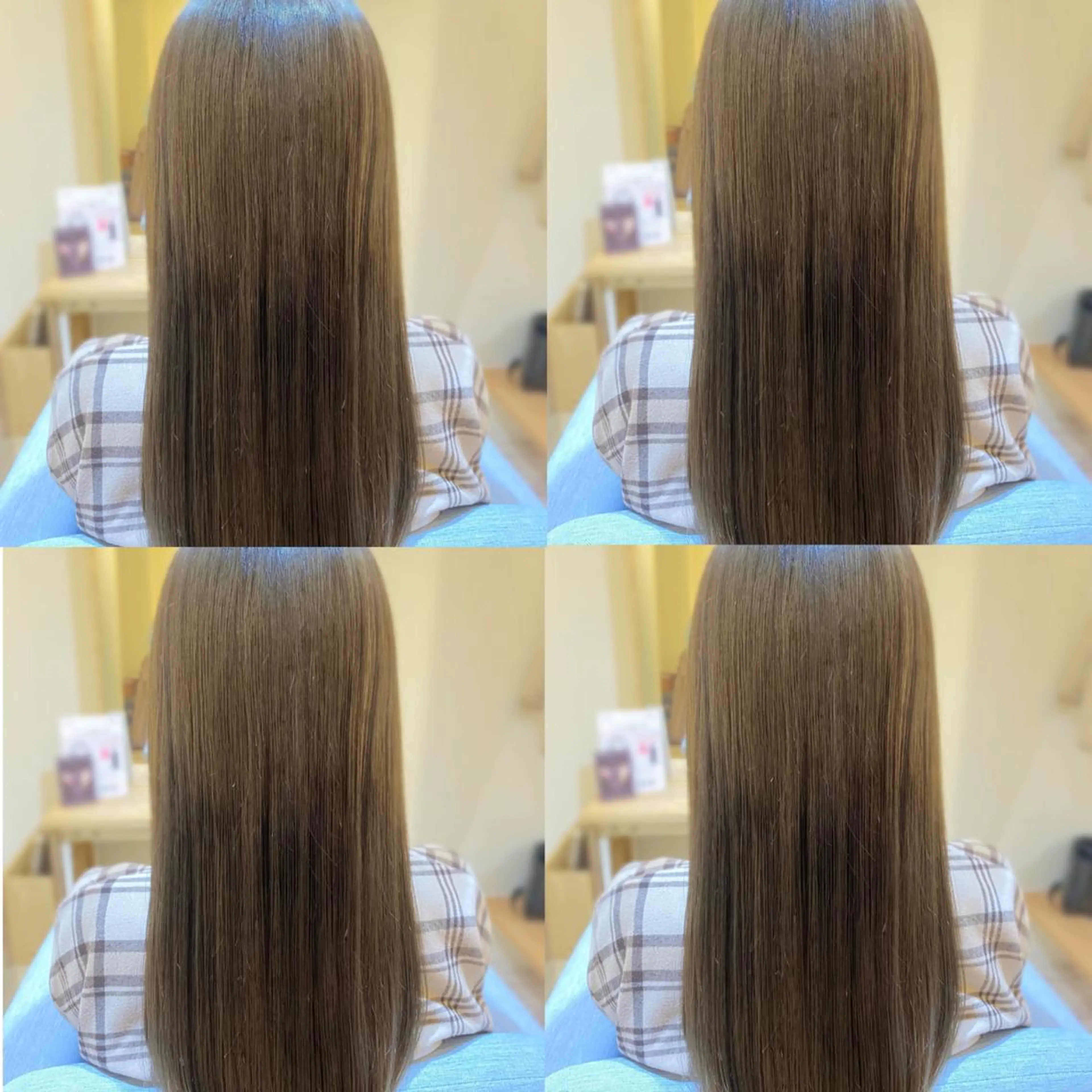 ロング カラー 金島 青のヘアスタイル
