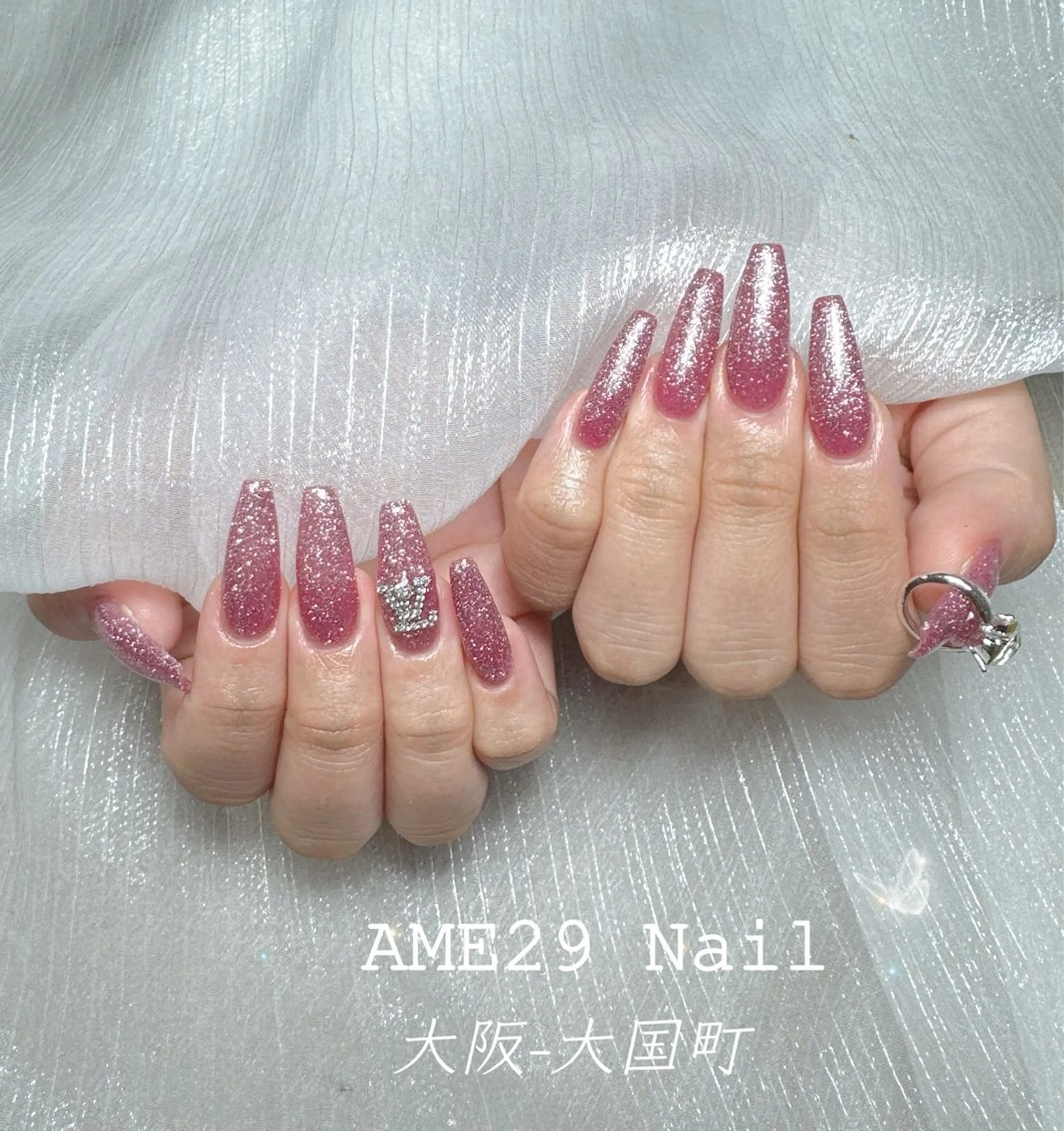 ロング AME29 Nail ネイルサロンのネイルデザイン