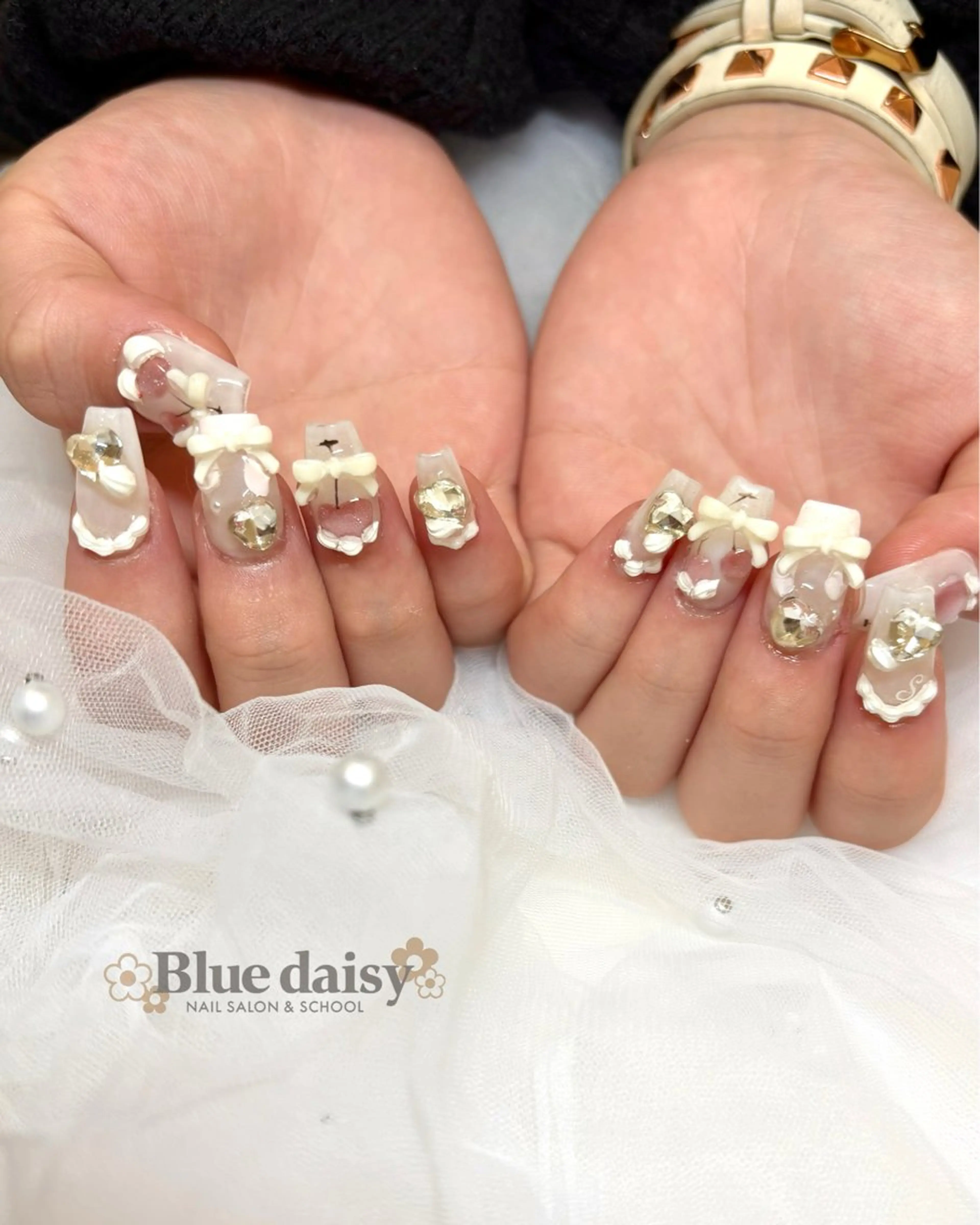 ネイル ハンドネイル Blue daisy 栄本店のネイルデザイン