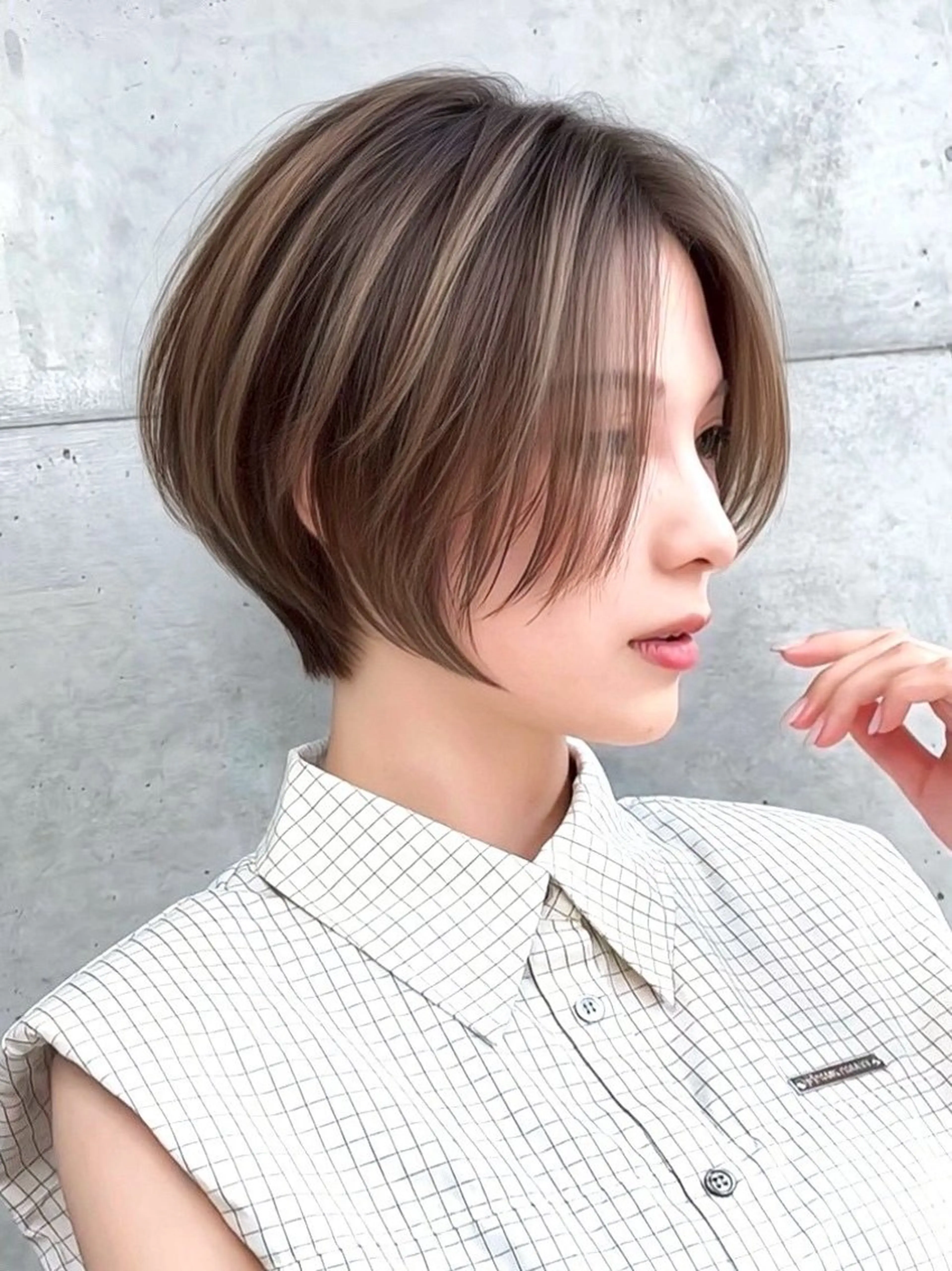 ショート カラー カット ヘアカラー トリートメント Lond Bloom 天神ショート/ボブのヘアスタイル