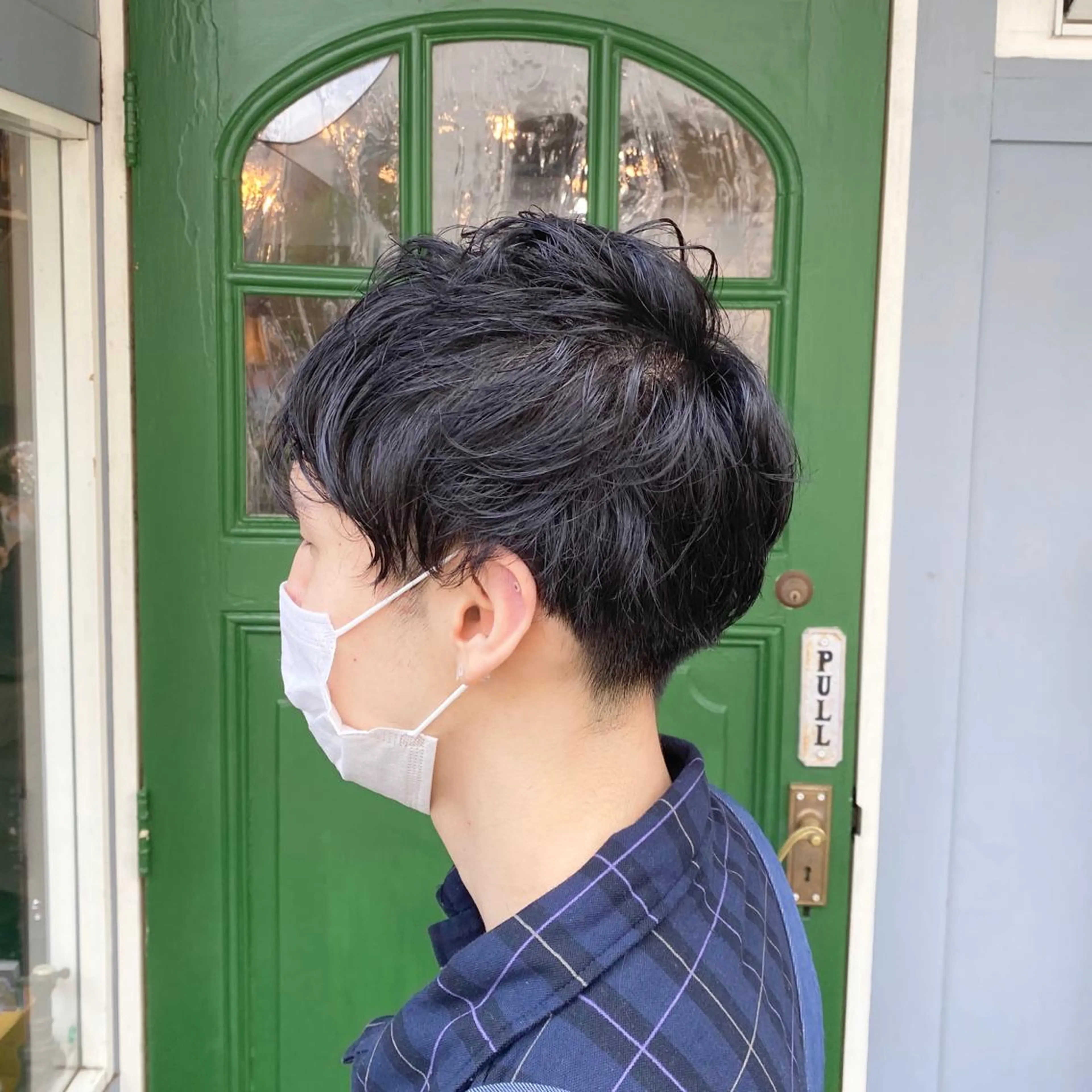 ショート パーマ メンズ マッシュ メンズパーマ BRITS 渡辺 菜々子のヘアスタイル