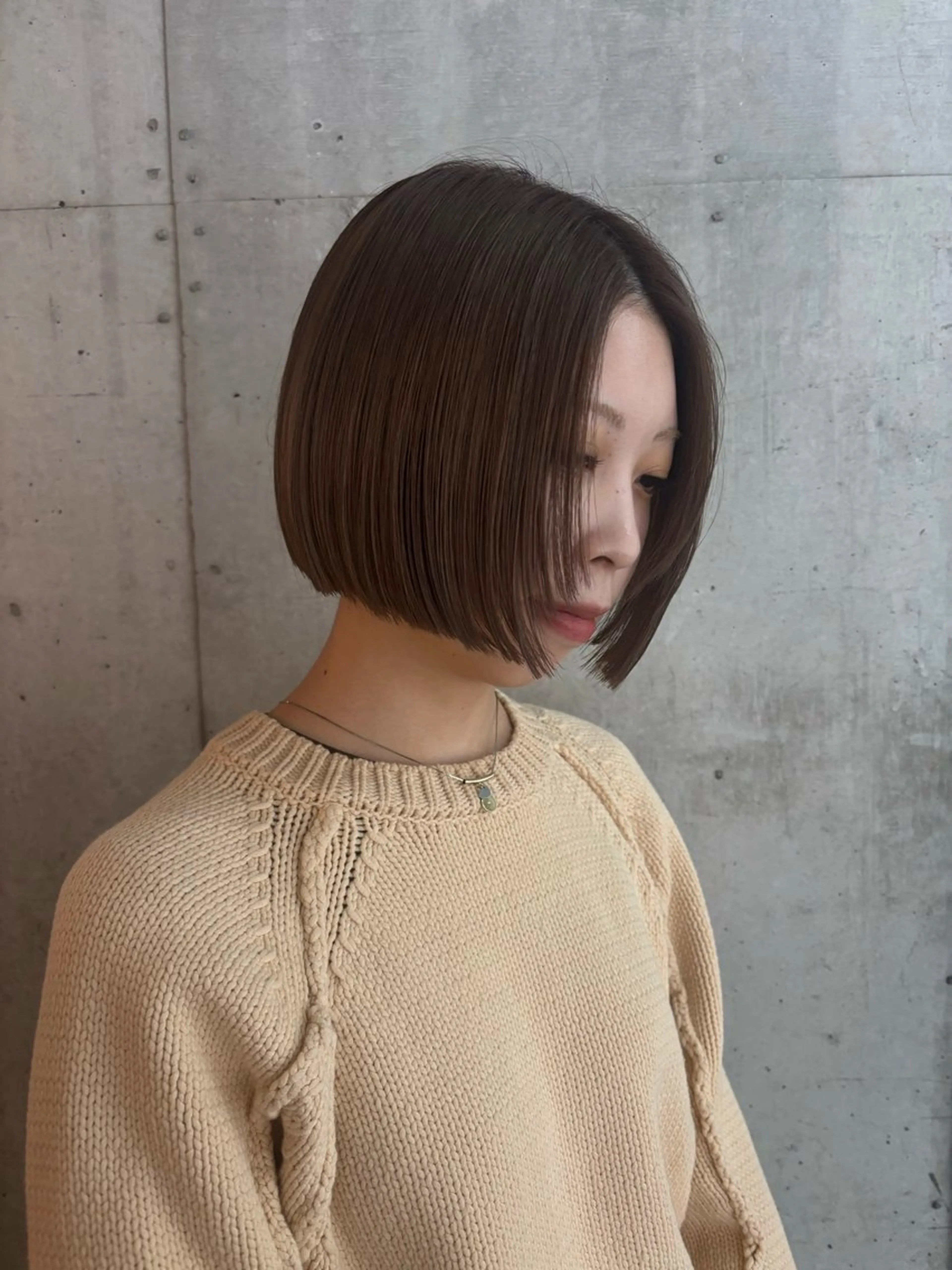 ミディアム カット ヘアカラー トリートメント ♥️ボブ/ブリーチ なしカラー/mahoのヘアスタイル