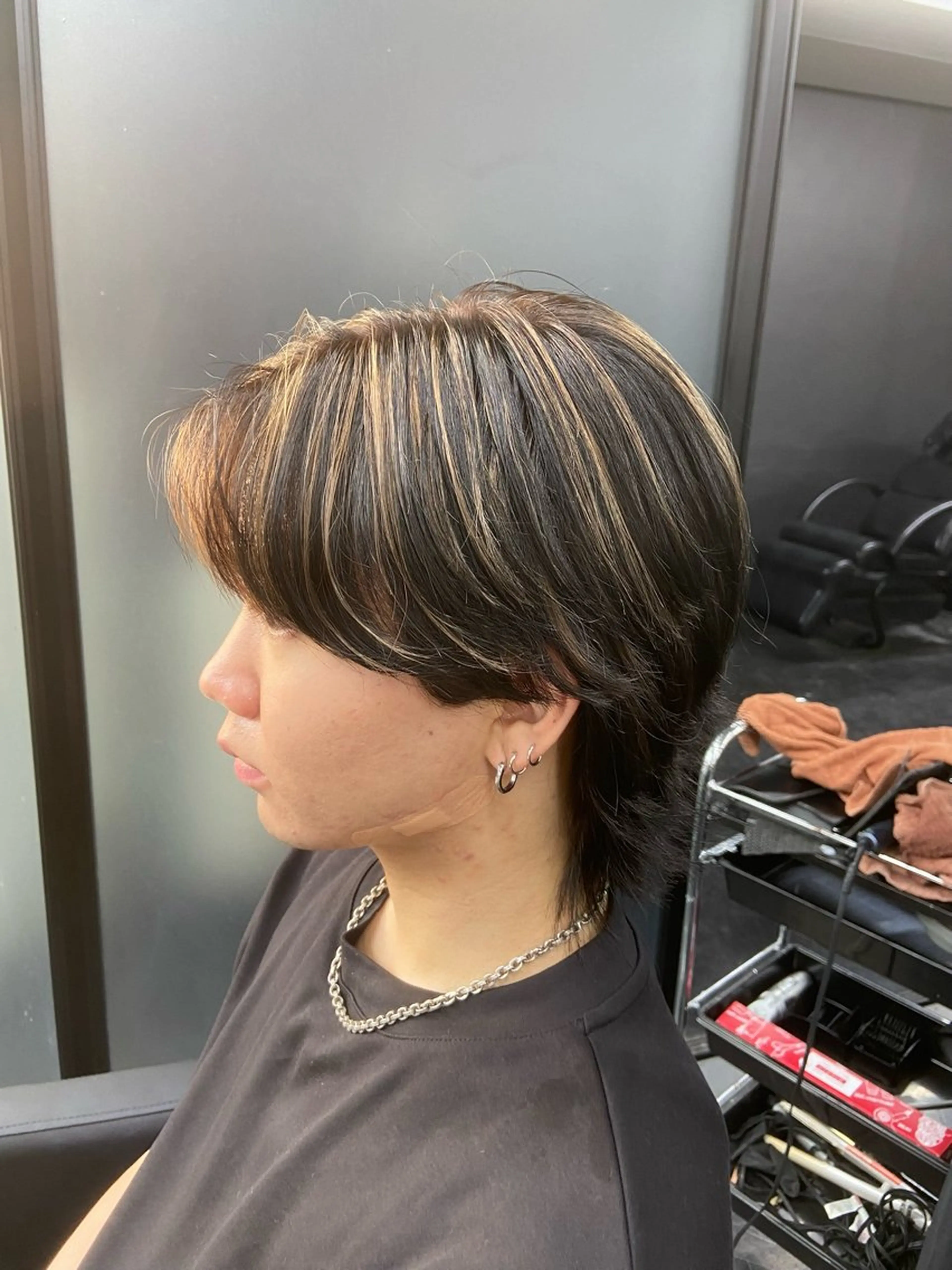 ショート カラー メンズ メンズハイトーン ハイトーンカラー カット ヘアカラー ミルボンAujua認定サロン Ria OSAKA 梅田所属・メンズ特化/ マンツーマン/Ryuのヘアスタイル