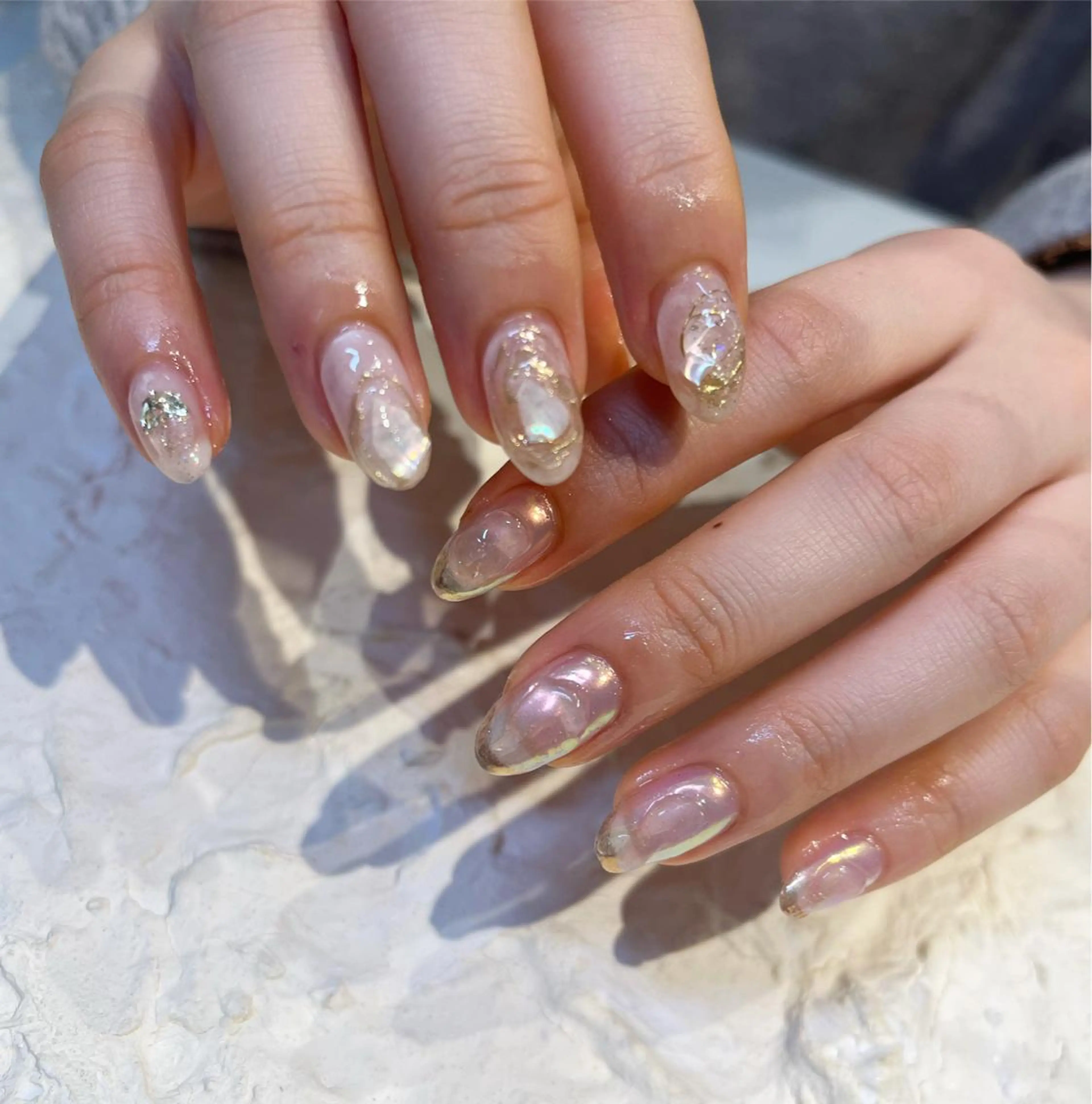 ネイル オーロラネイル nail＊ runa🌻のネイルデザイン