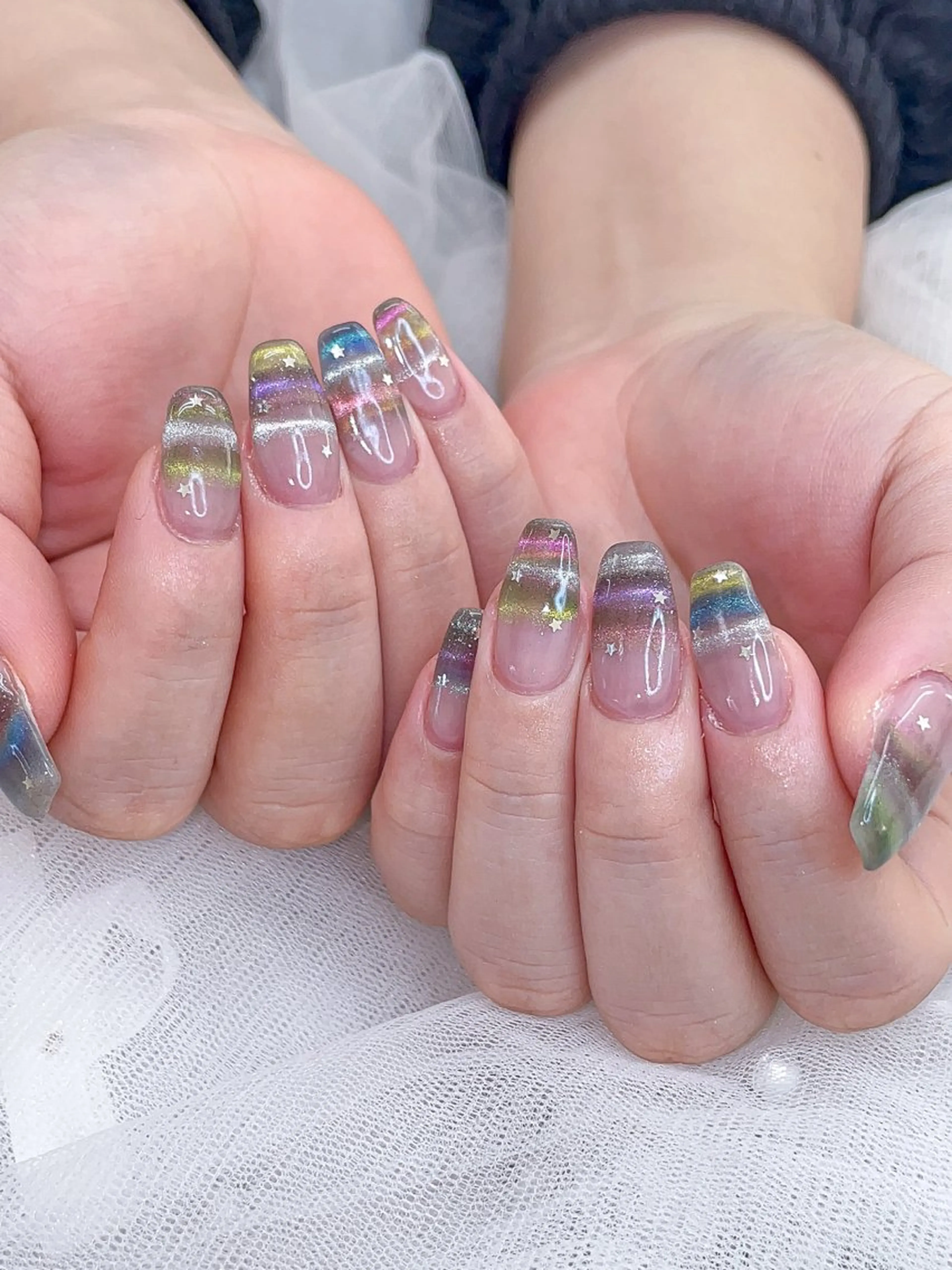 ネイル ボーダー 五十嵐 美智のネイルデザイン