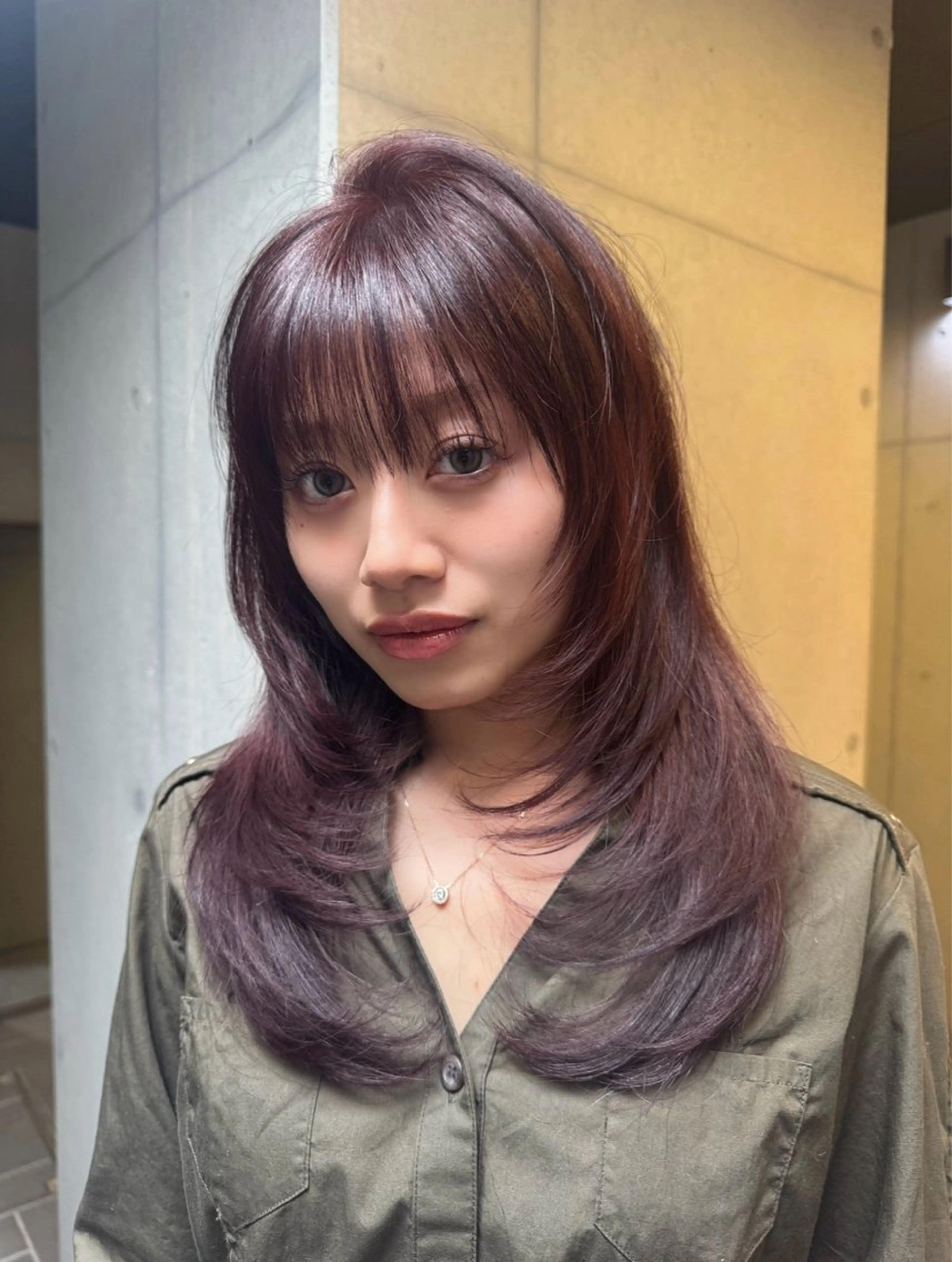 ロング カラー カット ヘアカラー だいち/ブリーチ/ レイヤーカットのヘアスタイル