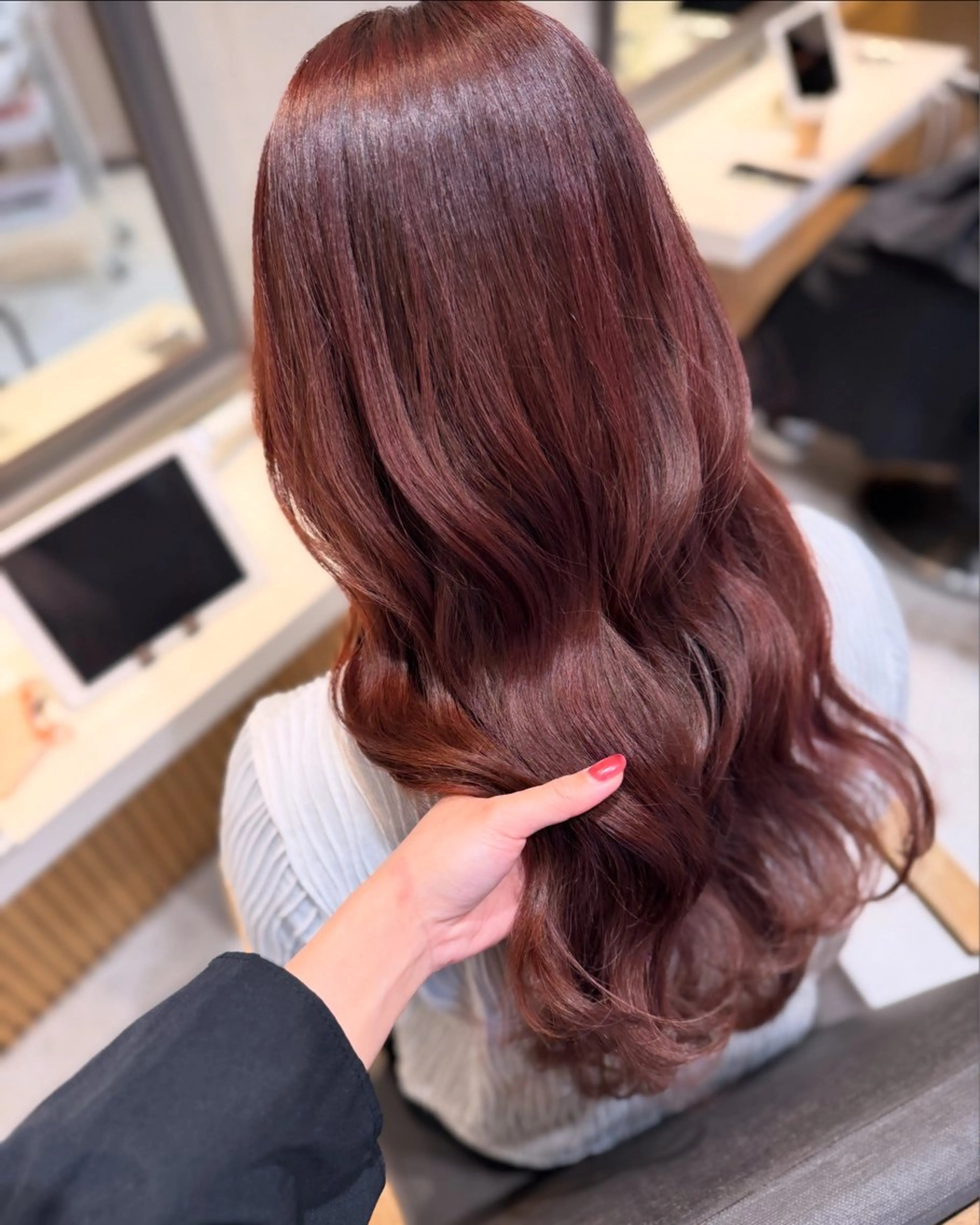 セミロング カラー はるか/ヘアアレンジ カチモリ・ゆるふわのヘアスタイル