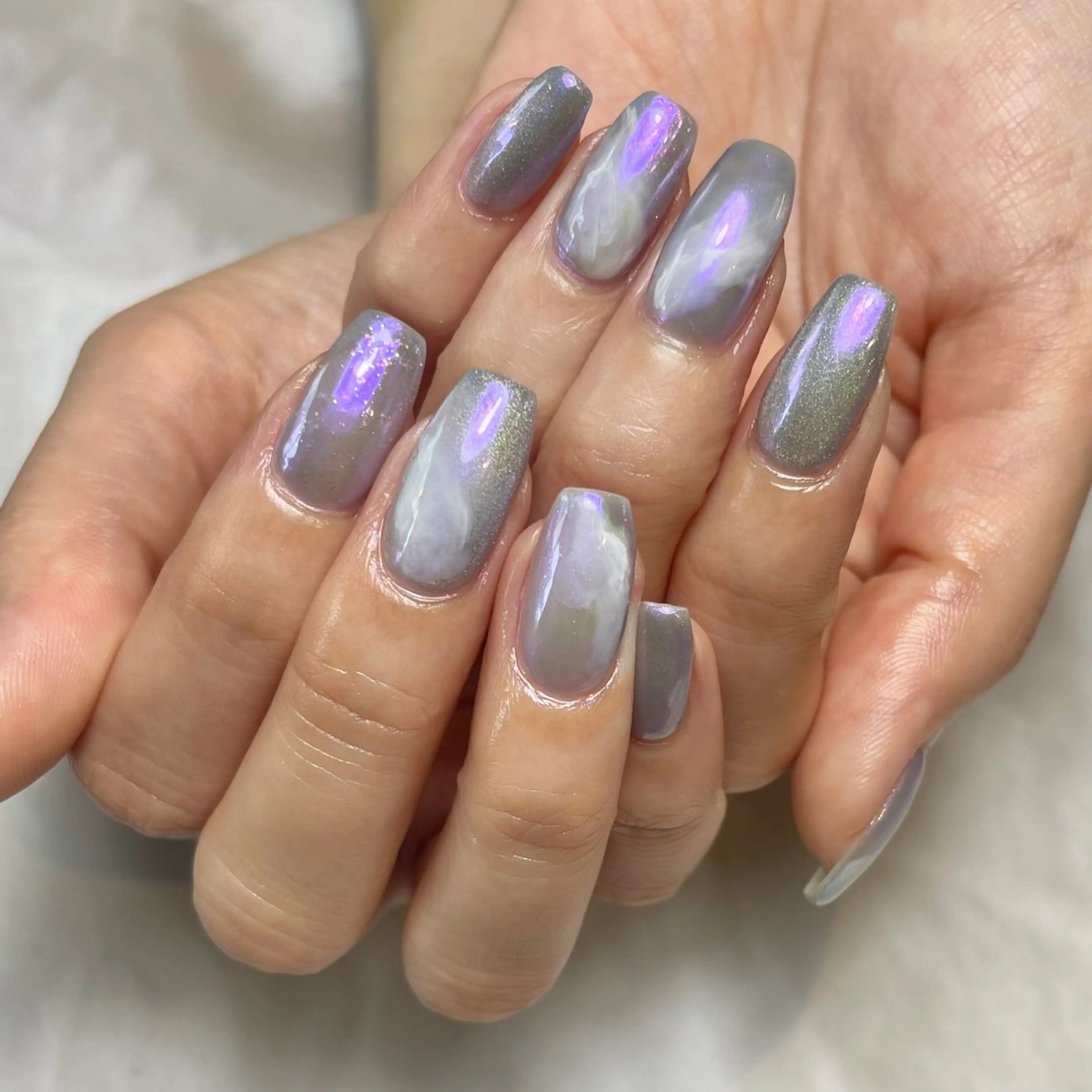 ネイル オーロラネイル ハンドネイル Reflection marikoのネイルデザイン