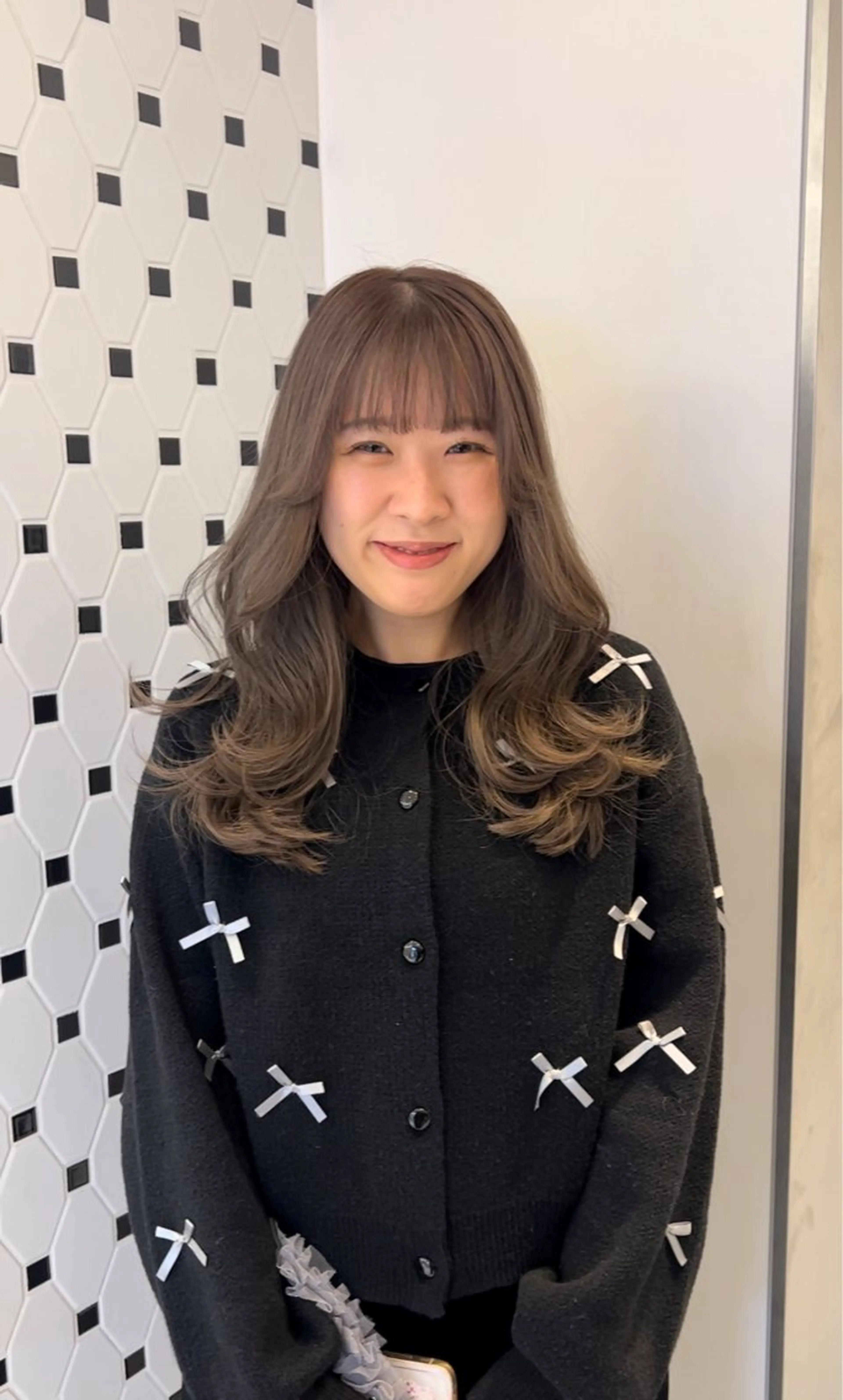 セミロング カラー ヘアアレンジ カット 顔周り/透明感/銀座 🩵rinoのヘアスタイル