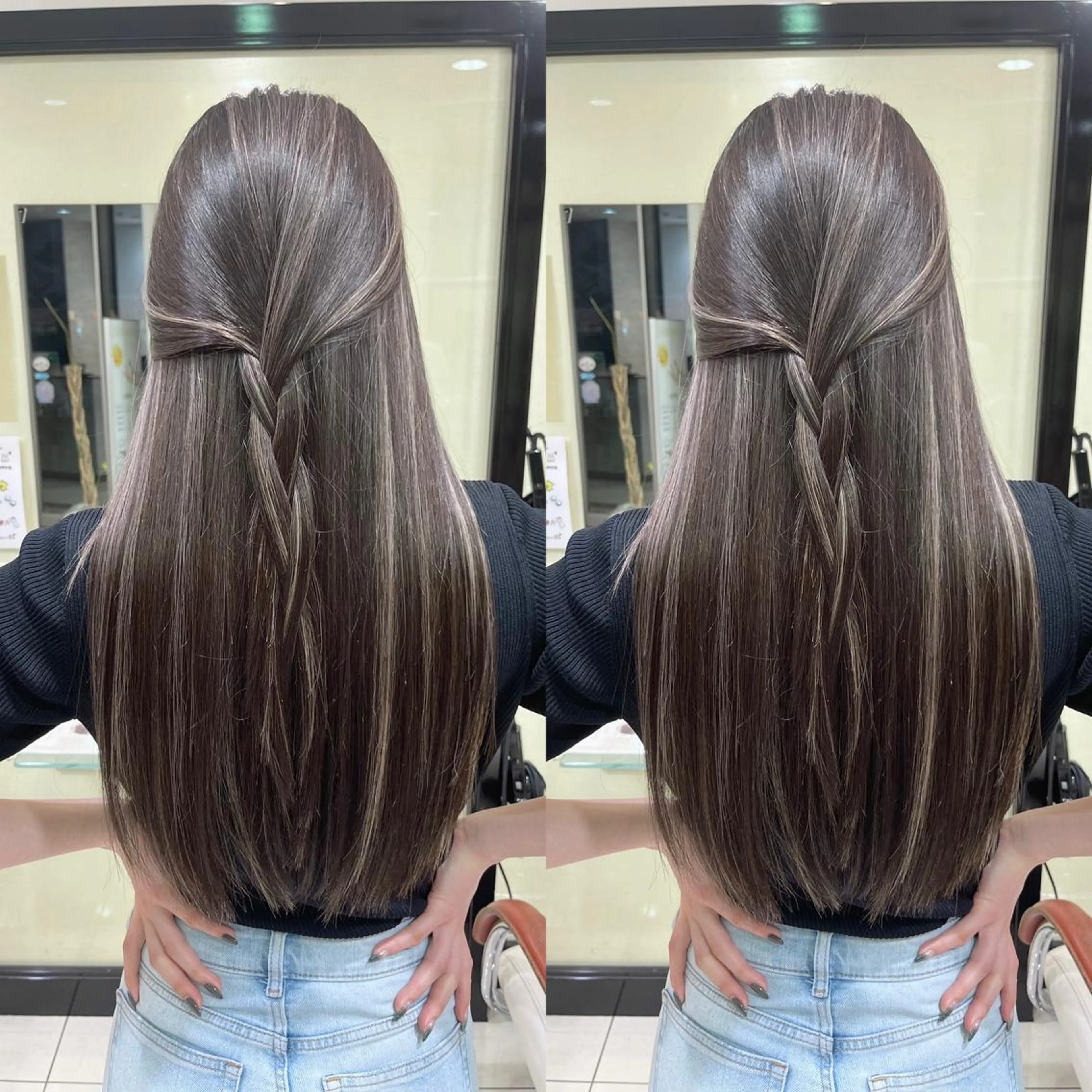 ロング ヘアカラー Y Uのヘアスタイル