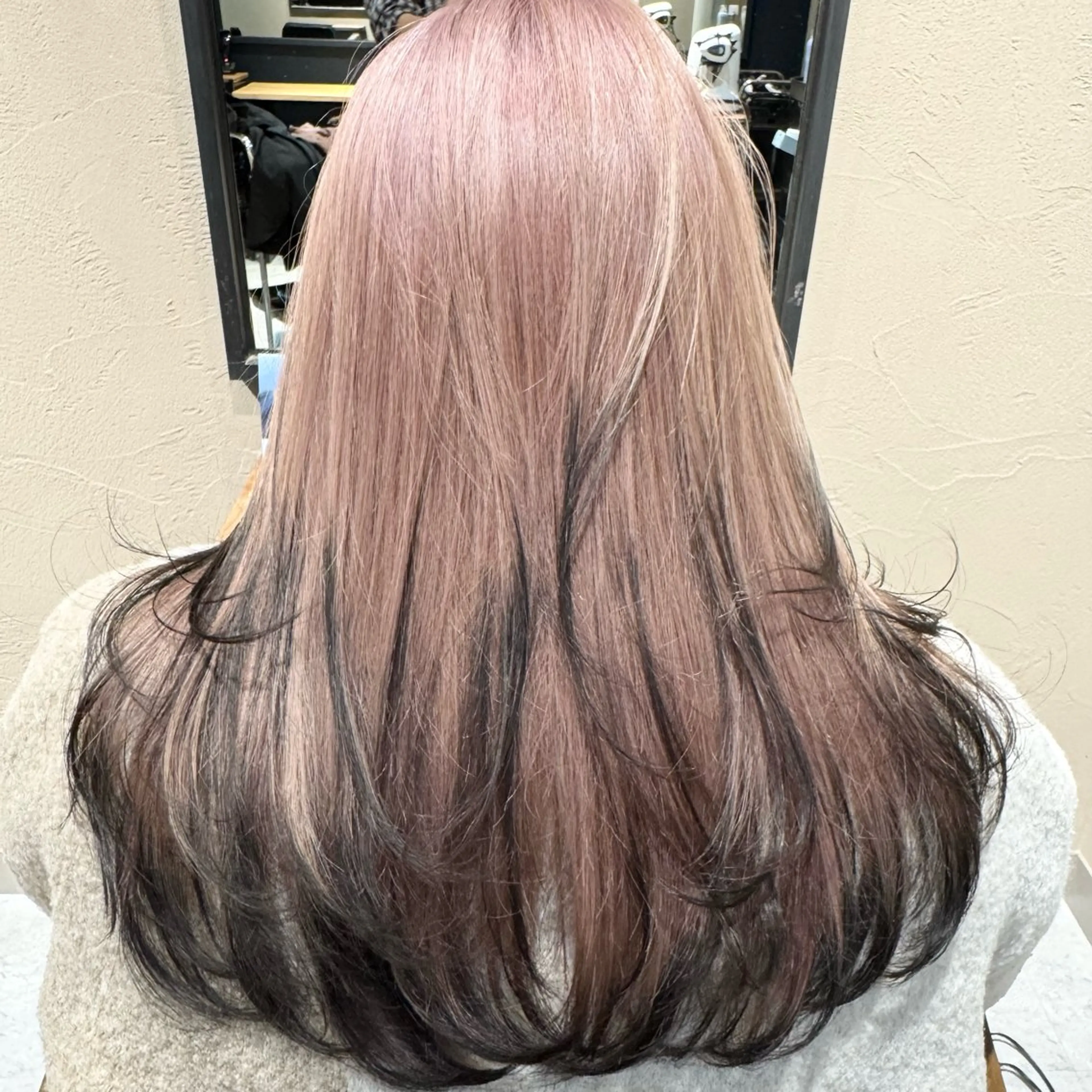 セミロング カラー ベージュカラー ピンクカラー ピンクベージュ ヘアカラー トリートメント ハイトーン/ブリーチ /ボブ特化/SOMAのヘアスタイル
