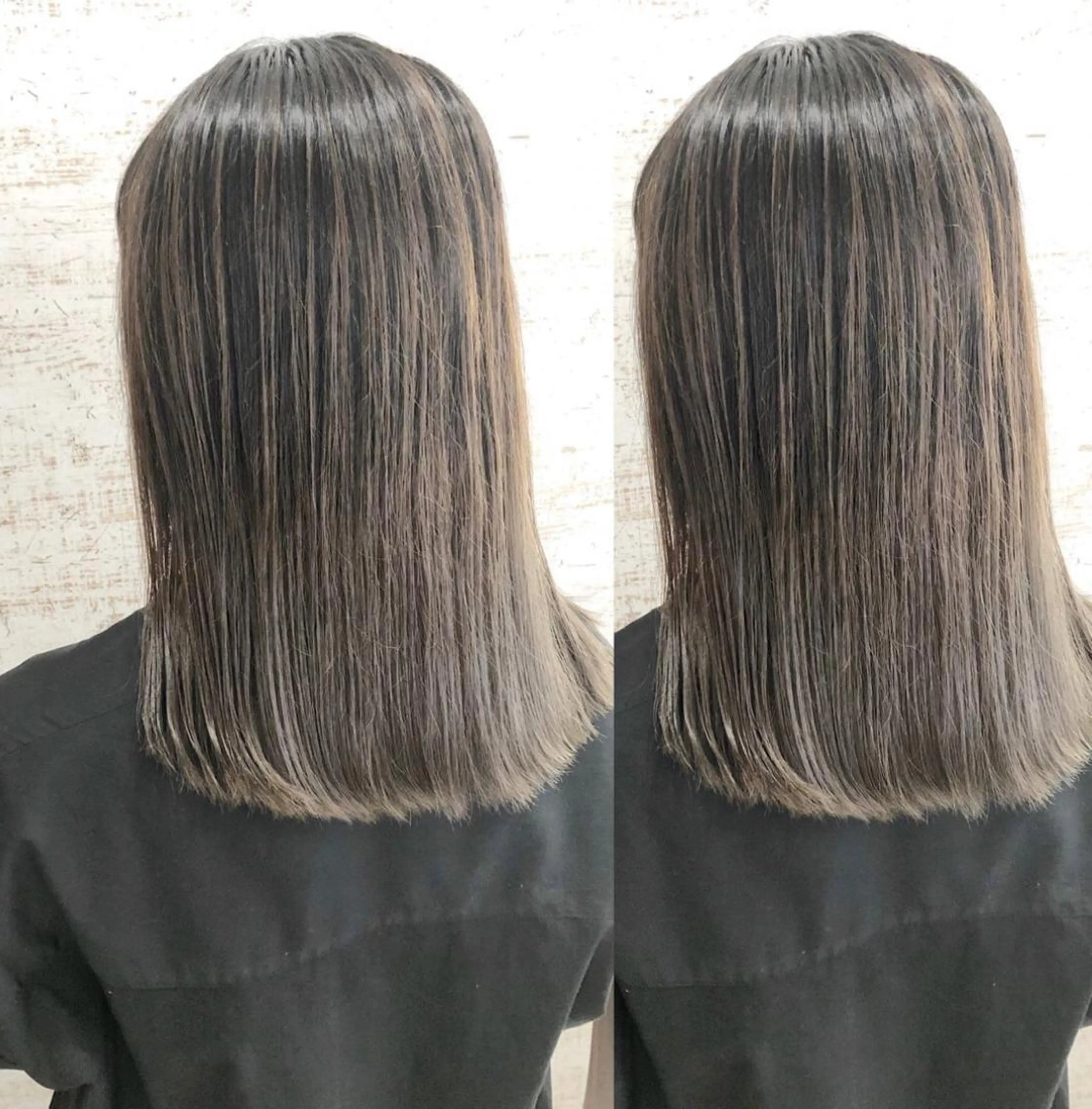 セミロング カラー バレイヤージュ レイヤーカット ケアブリーチ /髪質 改善/古橋圭史郎のヘアスタイル