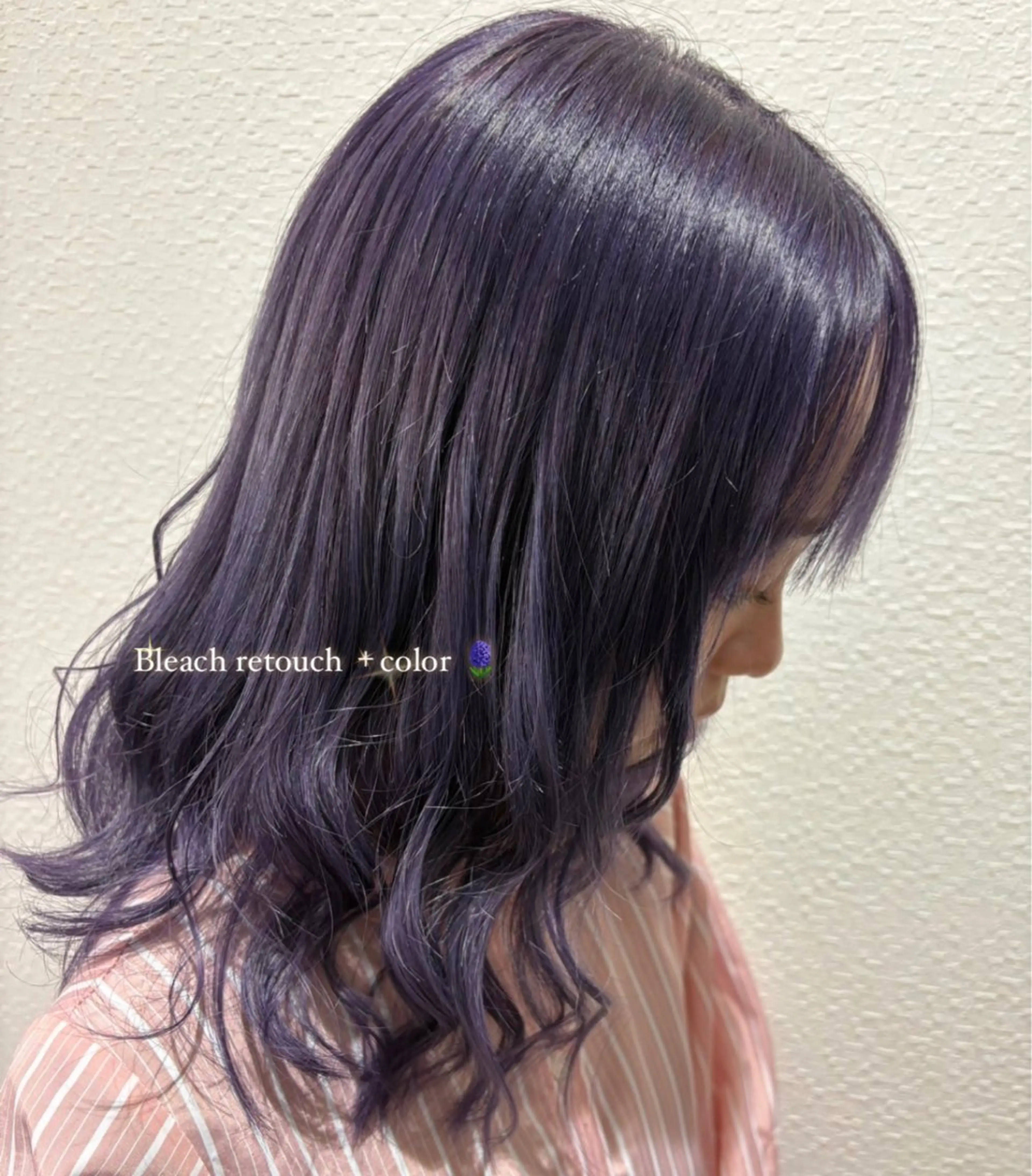 カラー ブリーチ 透明感カラー ラベンダーカラー ヘアカラー 小島華未/ ヘアカラー/髪質改善のヘアスタイル