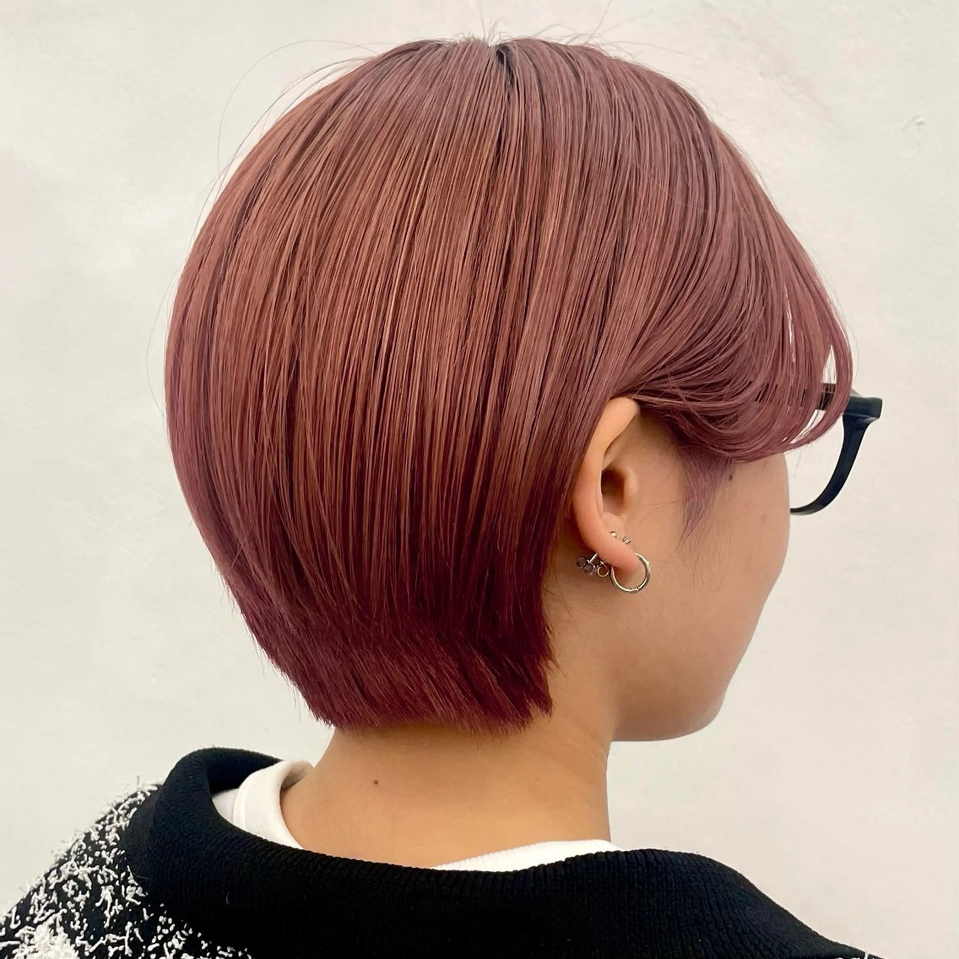 ショート カラー ブリーチ オレンジピンク 暖色/ショート/ボブ /hana🌸のヘアスタイル