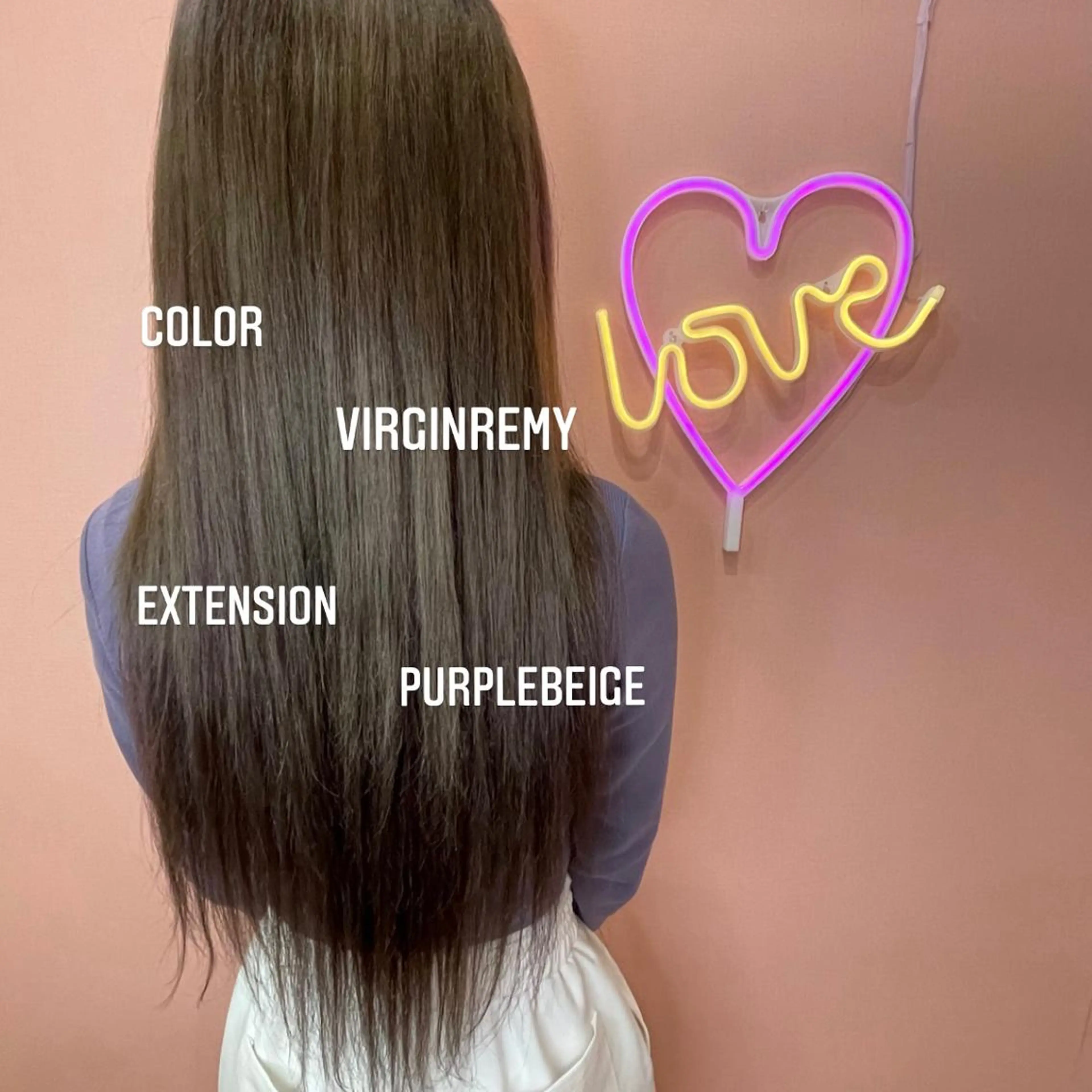 ロング カラー エクステ🩵ブリーチ 韓国ヘア🩵KAEのヘアスタイル