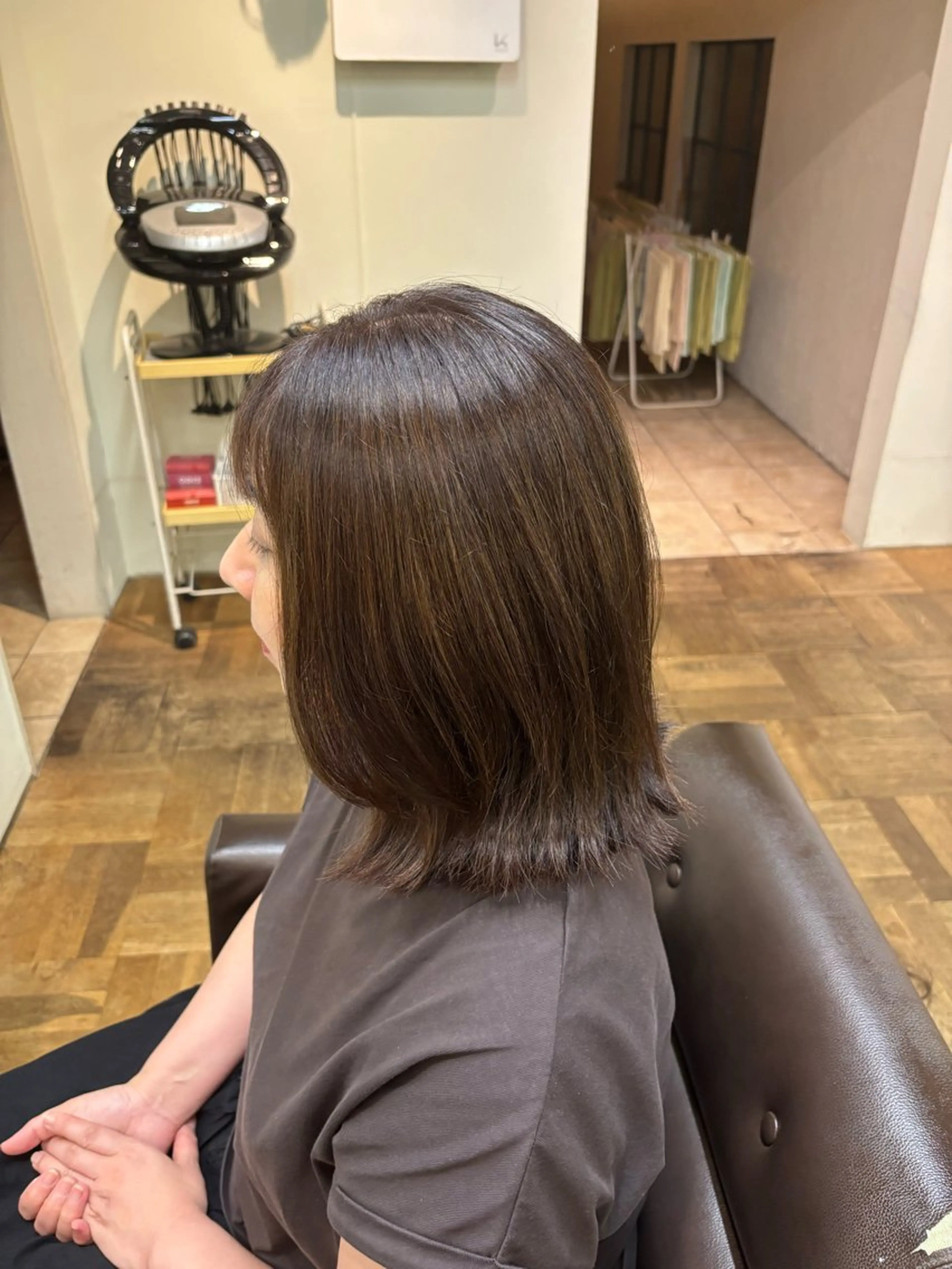 ミディアム ハイライト ウルフカット 古川 心のヘアスタイル