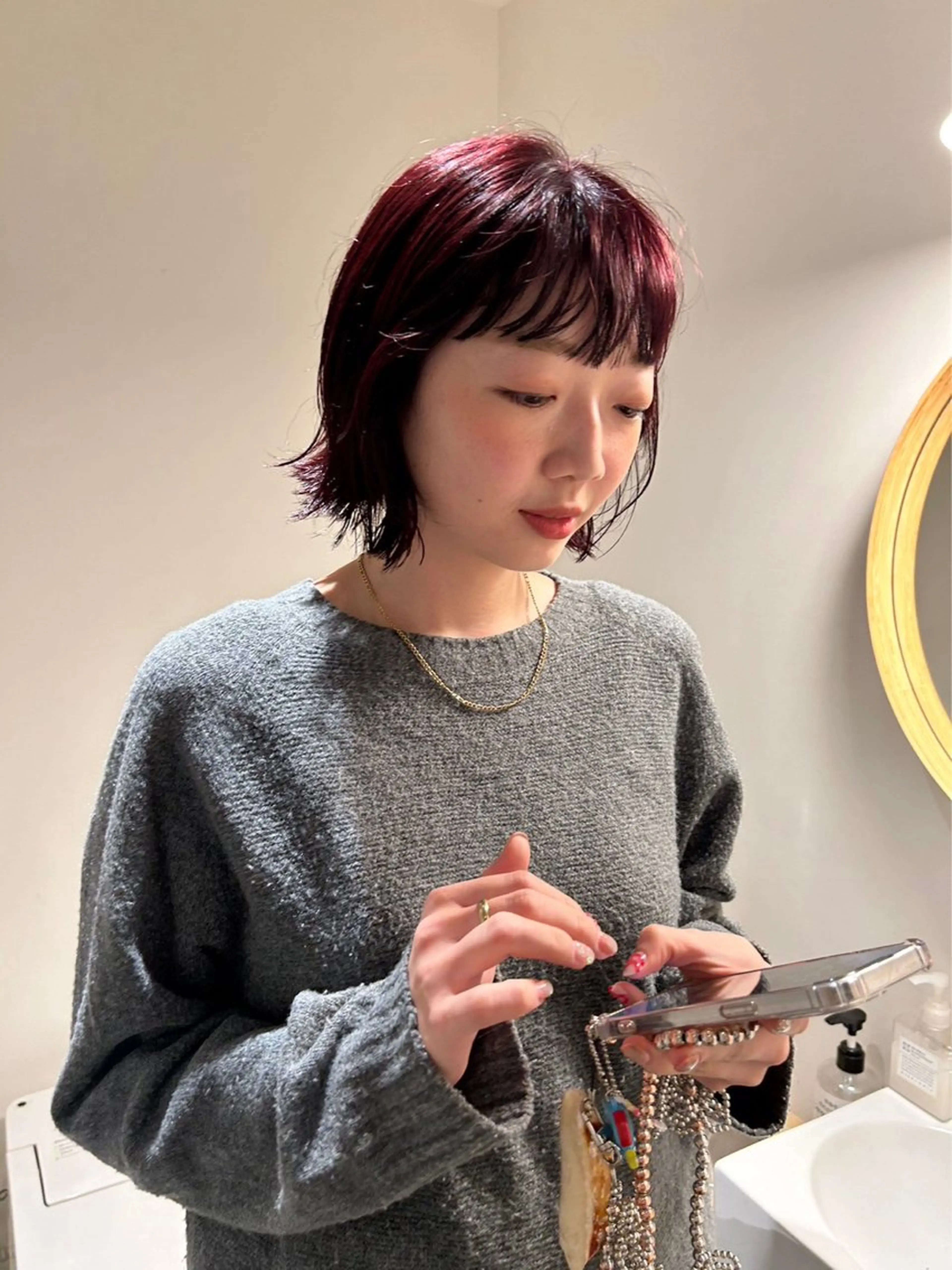 ミディアム ボブ/似合わせ レイヤーcocomoのヘアスタイル